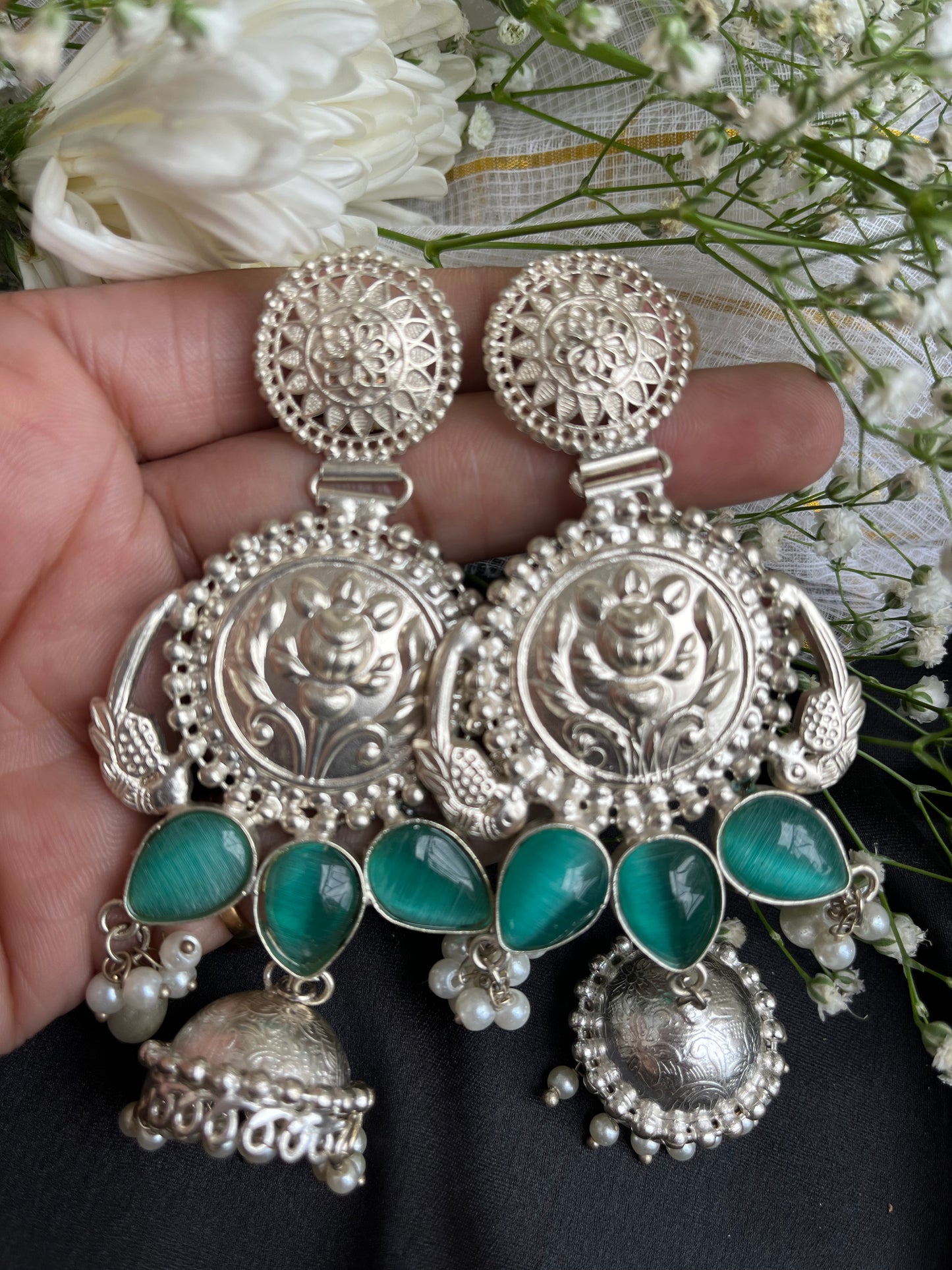 Radhika Silver Jumka Earring