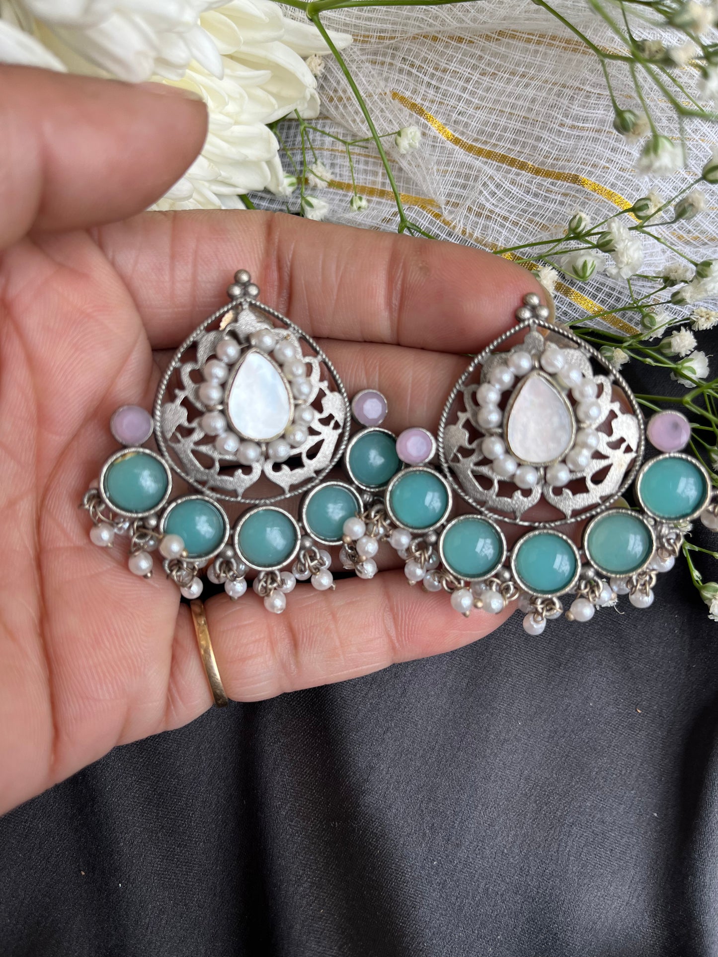 Nayantara Silver Earring