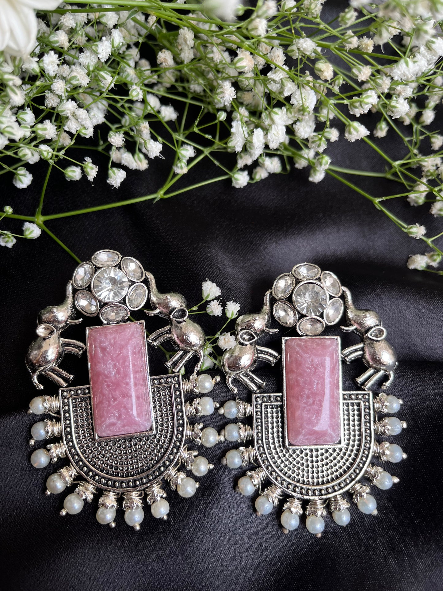 Gaj kesari Silver Earring