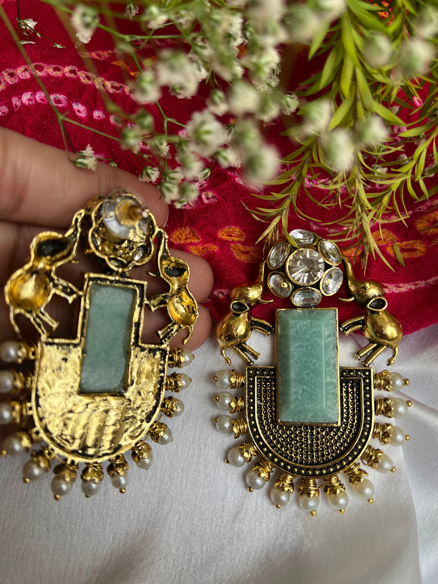 Gaj kesari Ethnic Earring