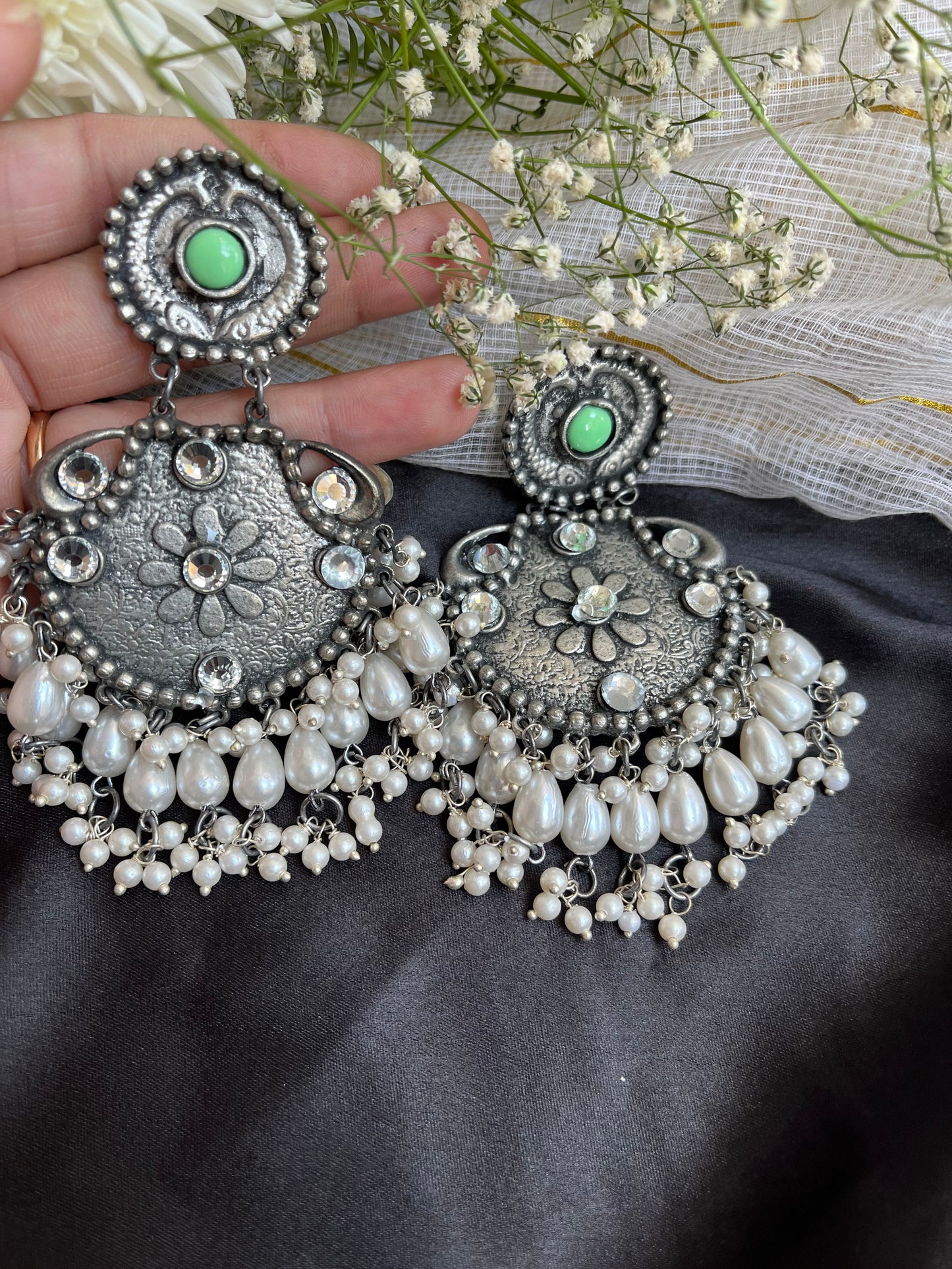 Chandni Silver Earring