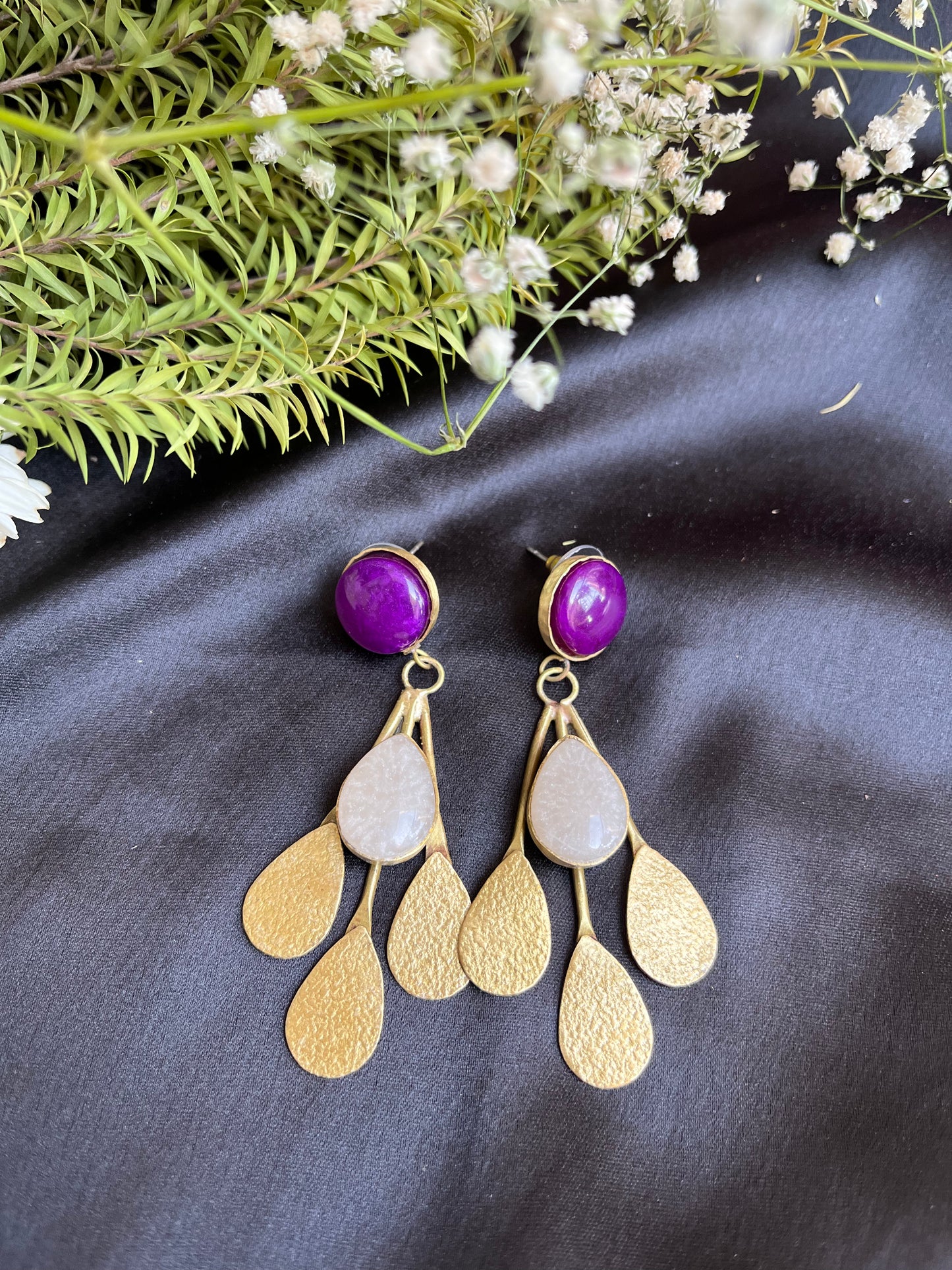 Purple Western Earring