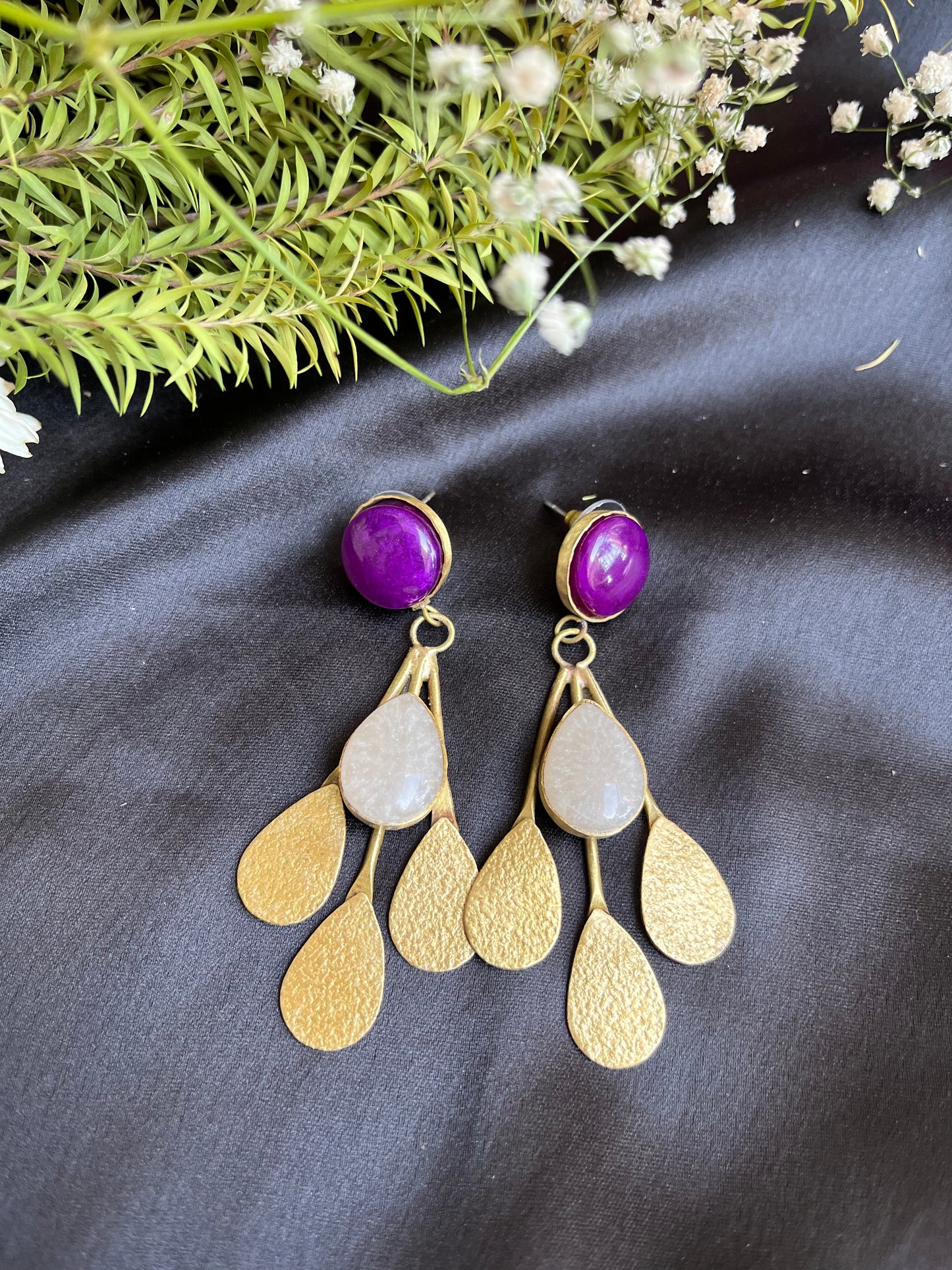 Purple Western Earring