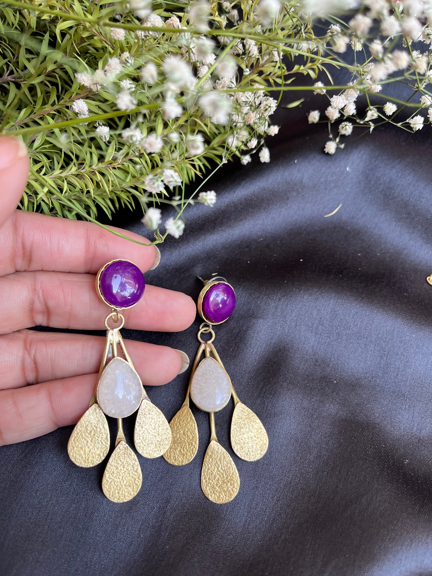 Purple Western Earring