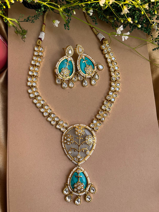 Maansi Turquoise  Necklace Set