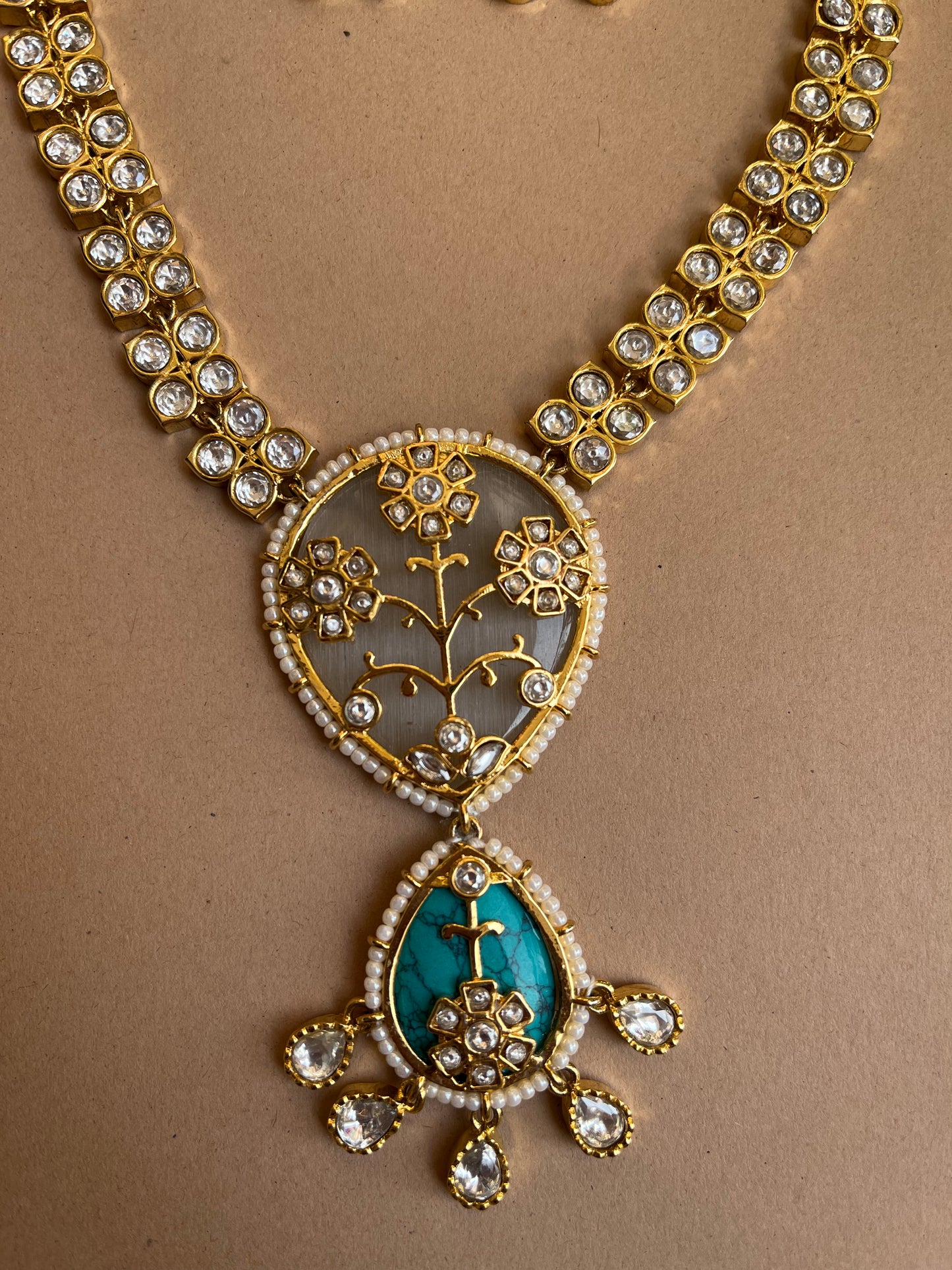 Maansi Turquoise  Necklace Set