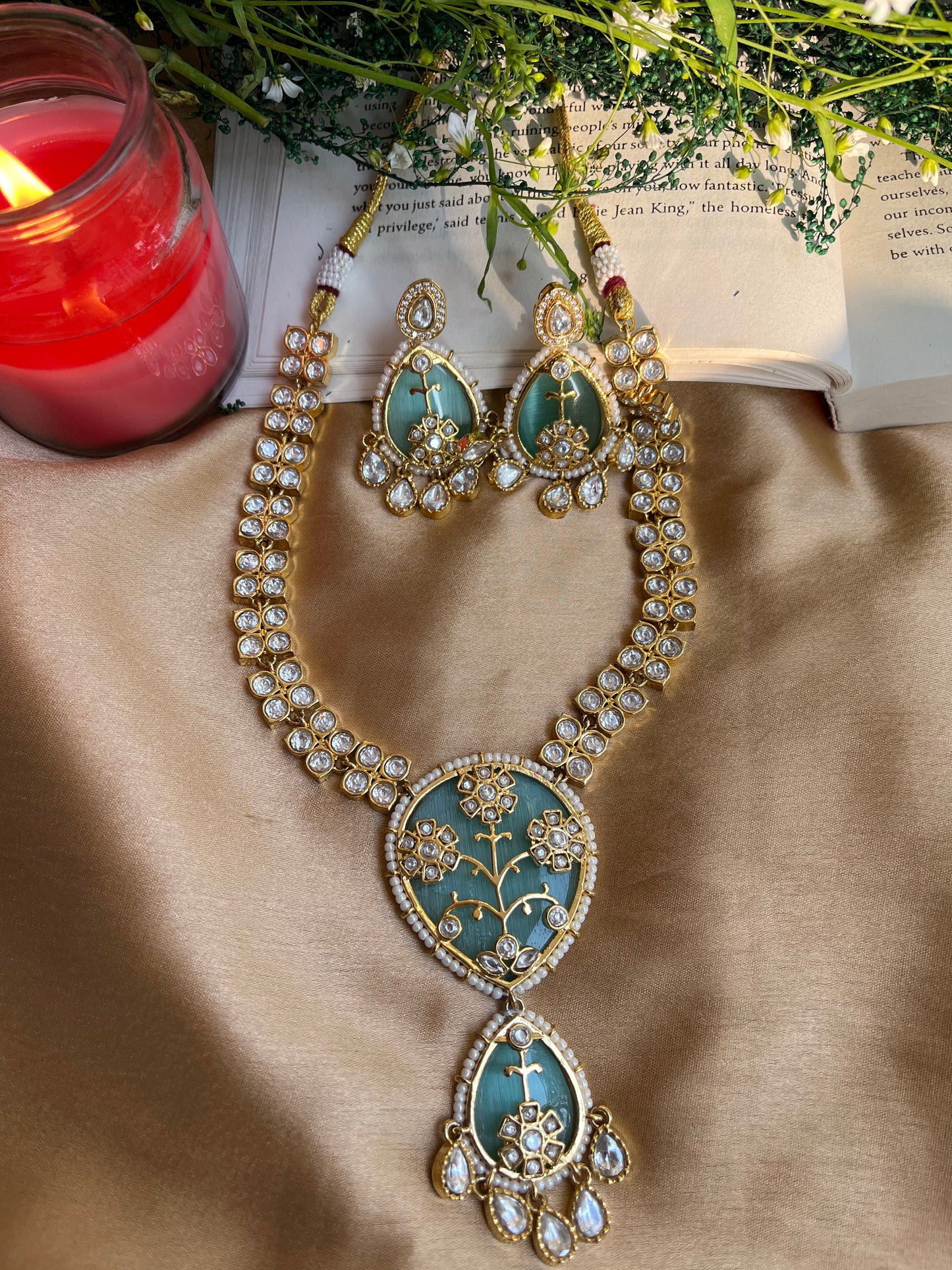 Maansi Turquoise  Necklace Set