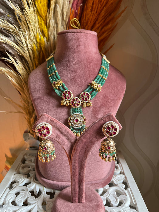 Green  Mohini Neckpiece Set