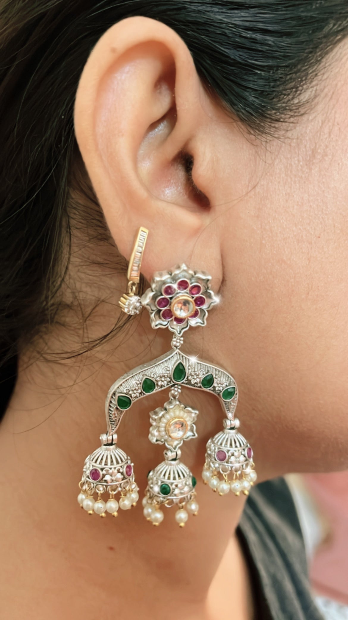 Floral  Jumka Ethnic Earring