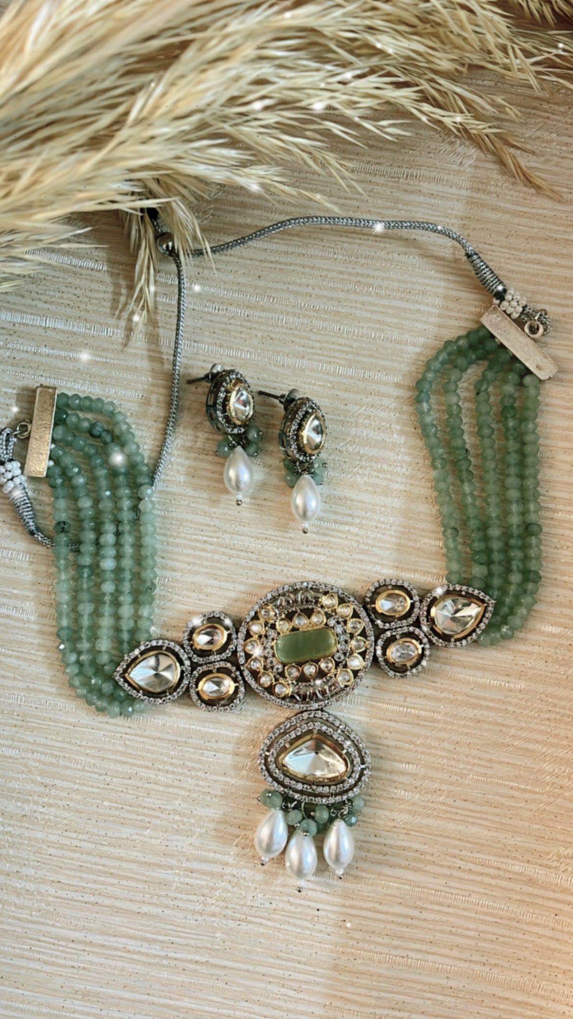 Mint Mehak Necklace Set