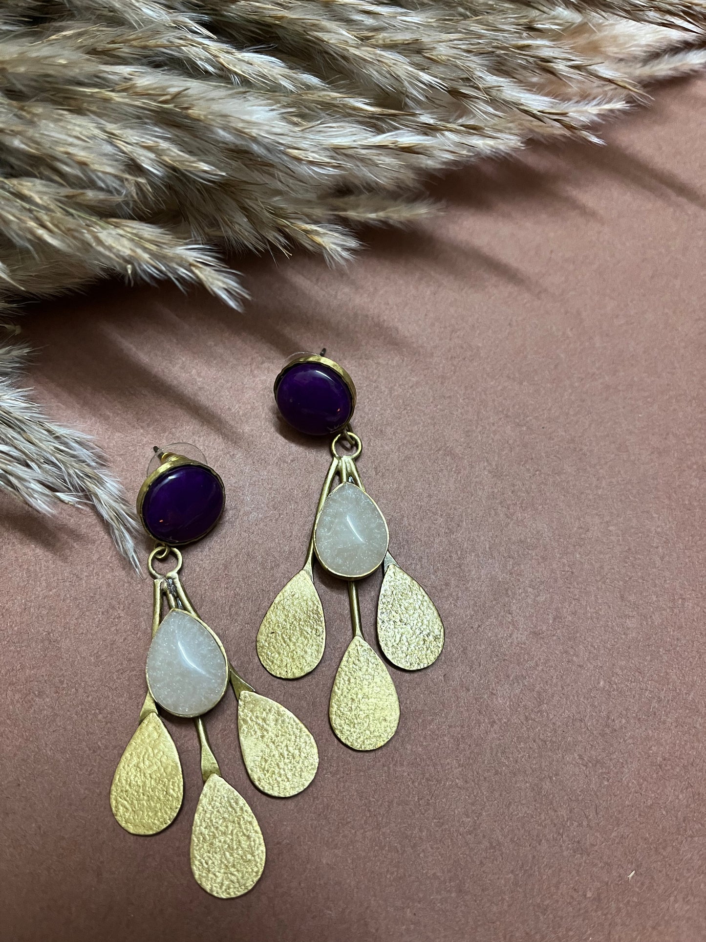 Purple Western Earring