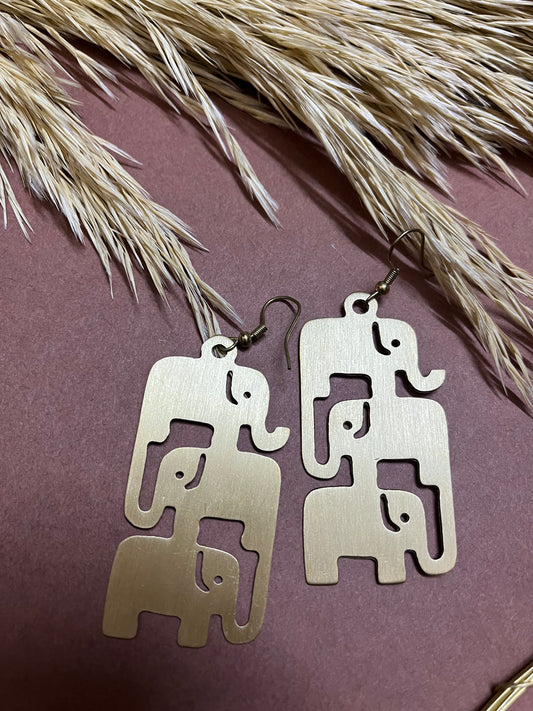 Elephant Western Earring