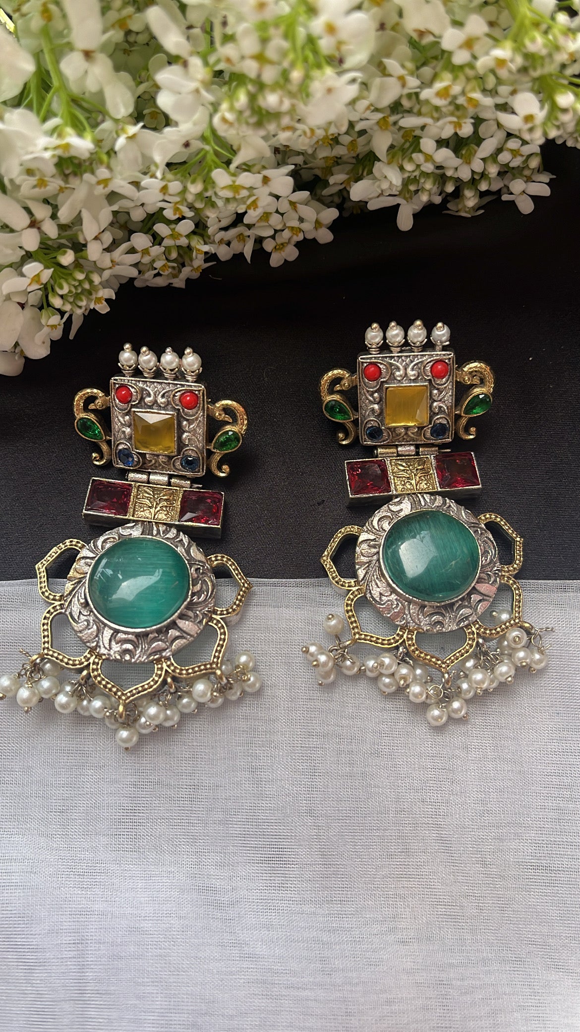 Dilkash Neil Silver  Earring