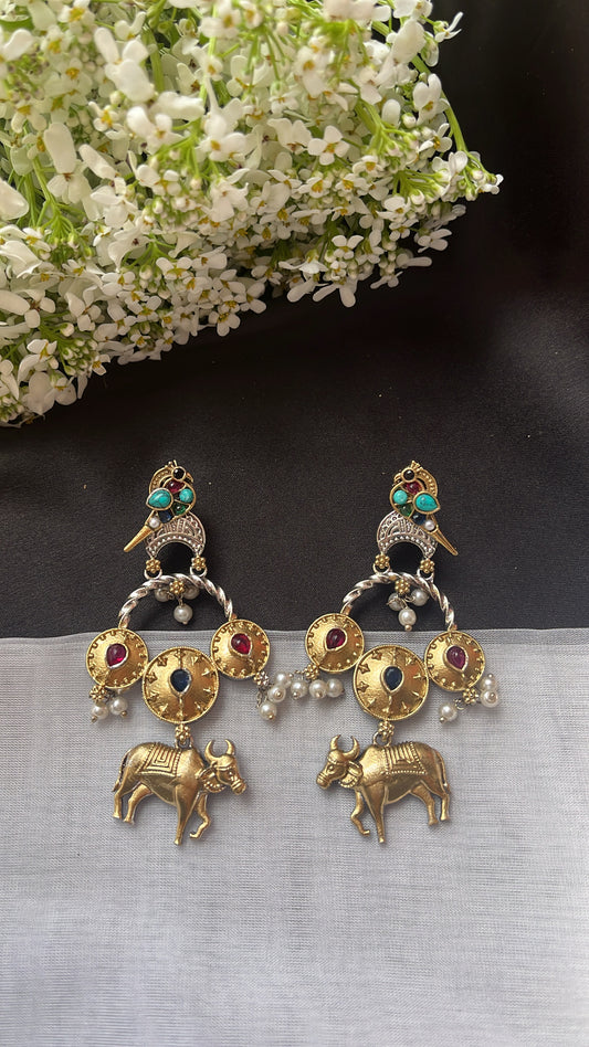 Dilkash Kamdhenu Silver  Earring