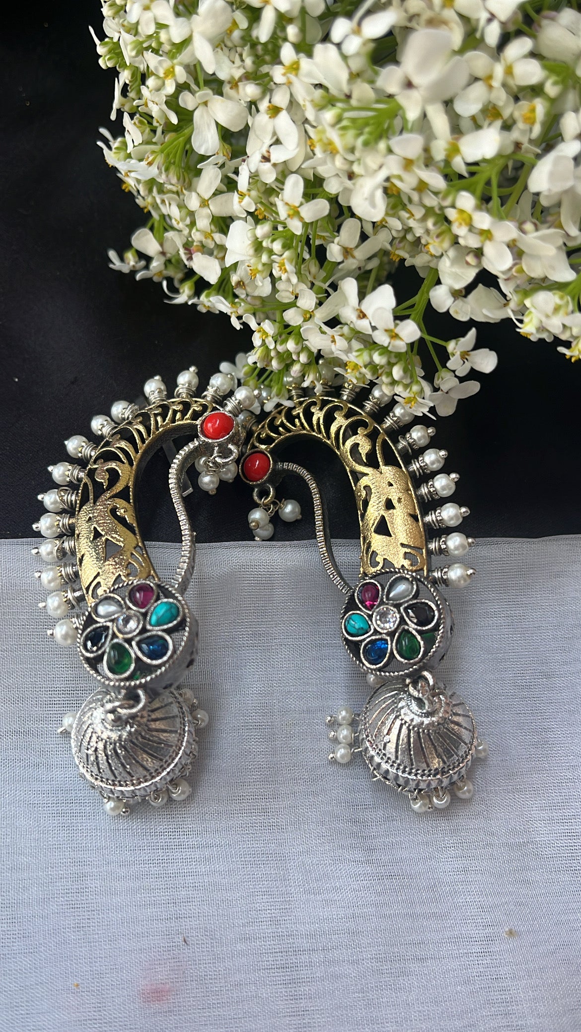 Dilkash  Prem Silver  Jhumka Earring