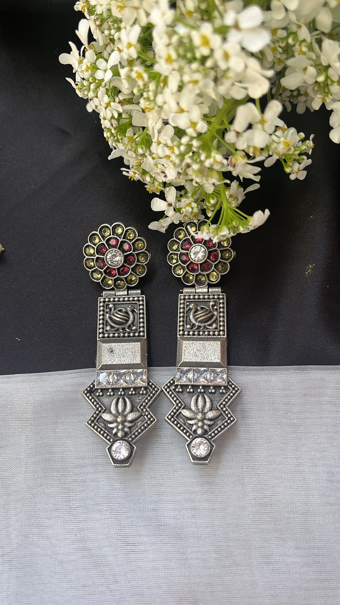 Dilkash Disha Silver  Earring