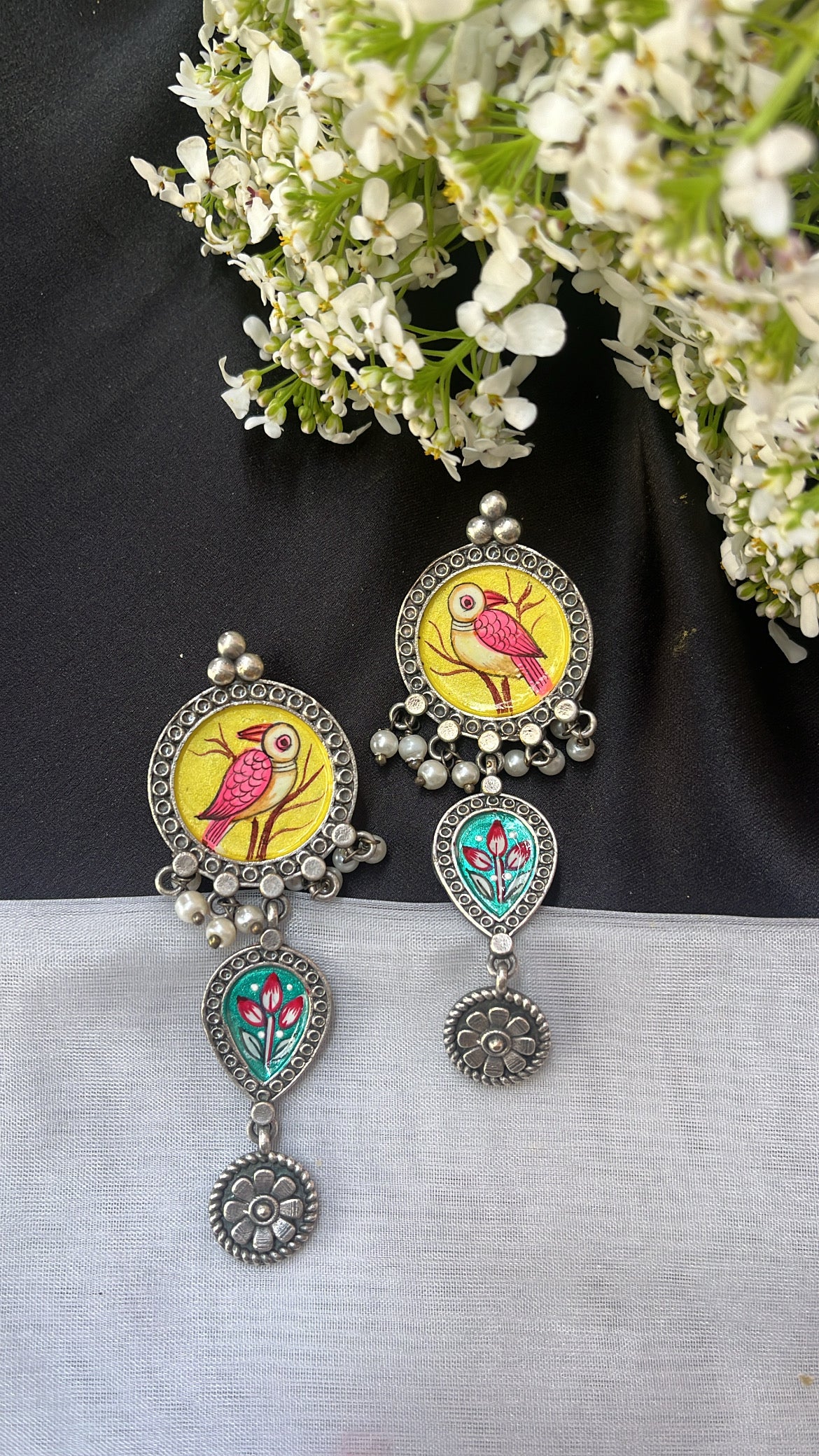 Dilkash Mishika Silver  Earring