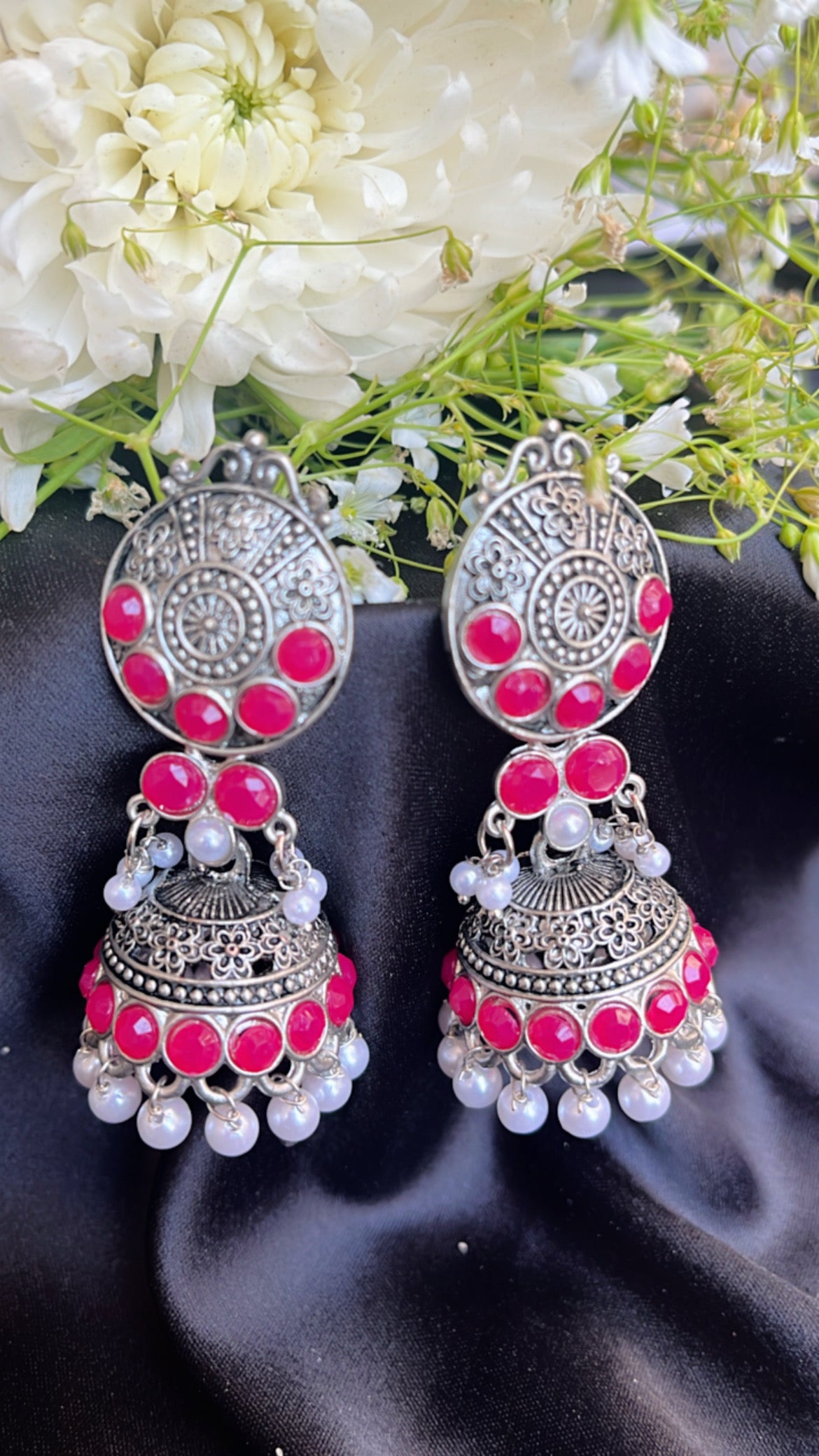 Kash Bela  Jhumka Silver Earring