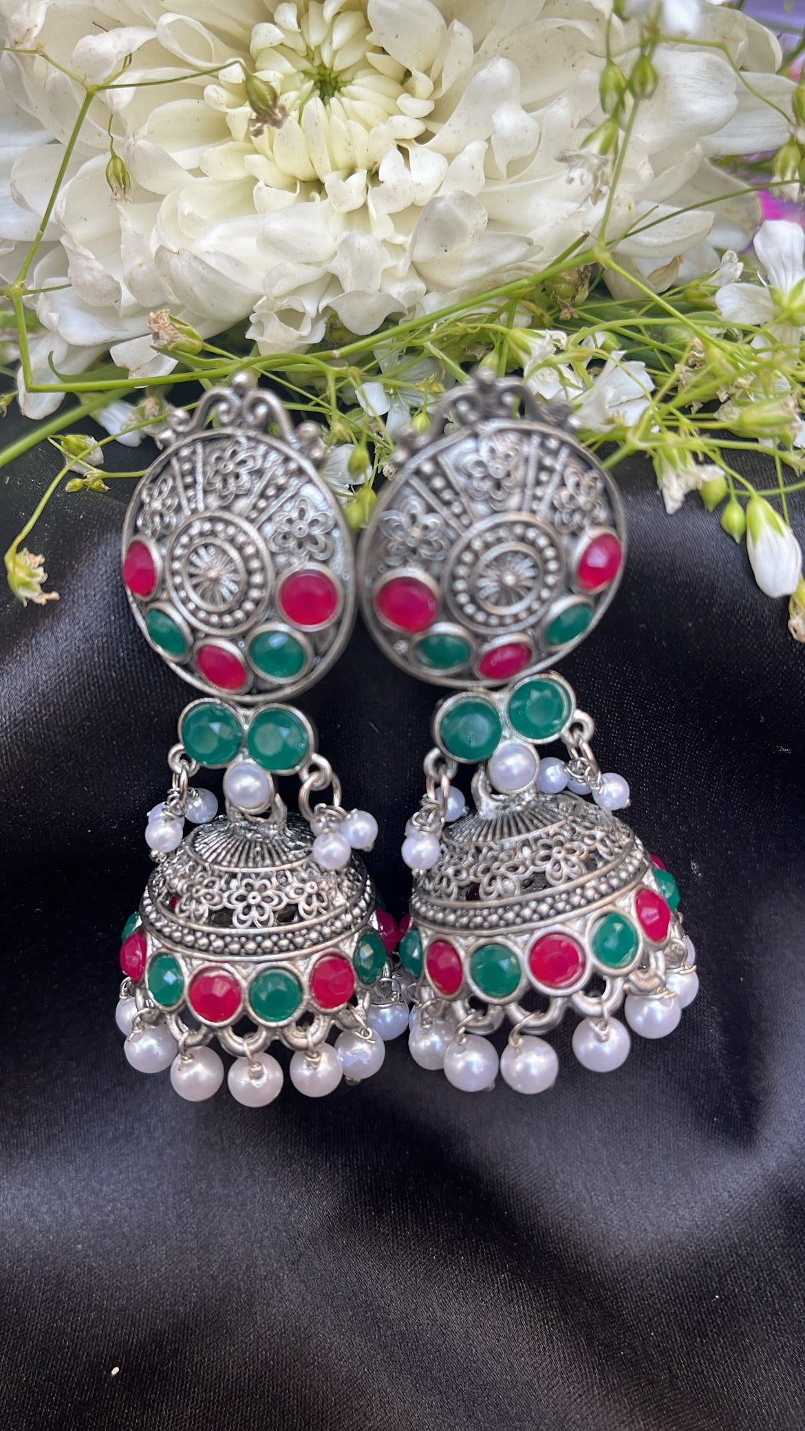 Kash Bela  Jhumka Silver Earring