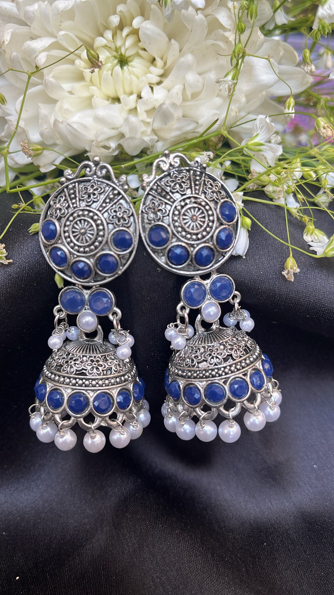 Kash Bela  Jhumka Silver Earring