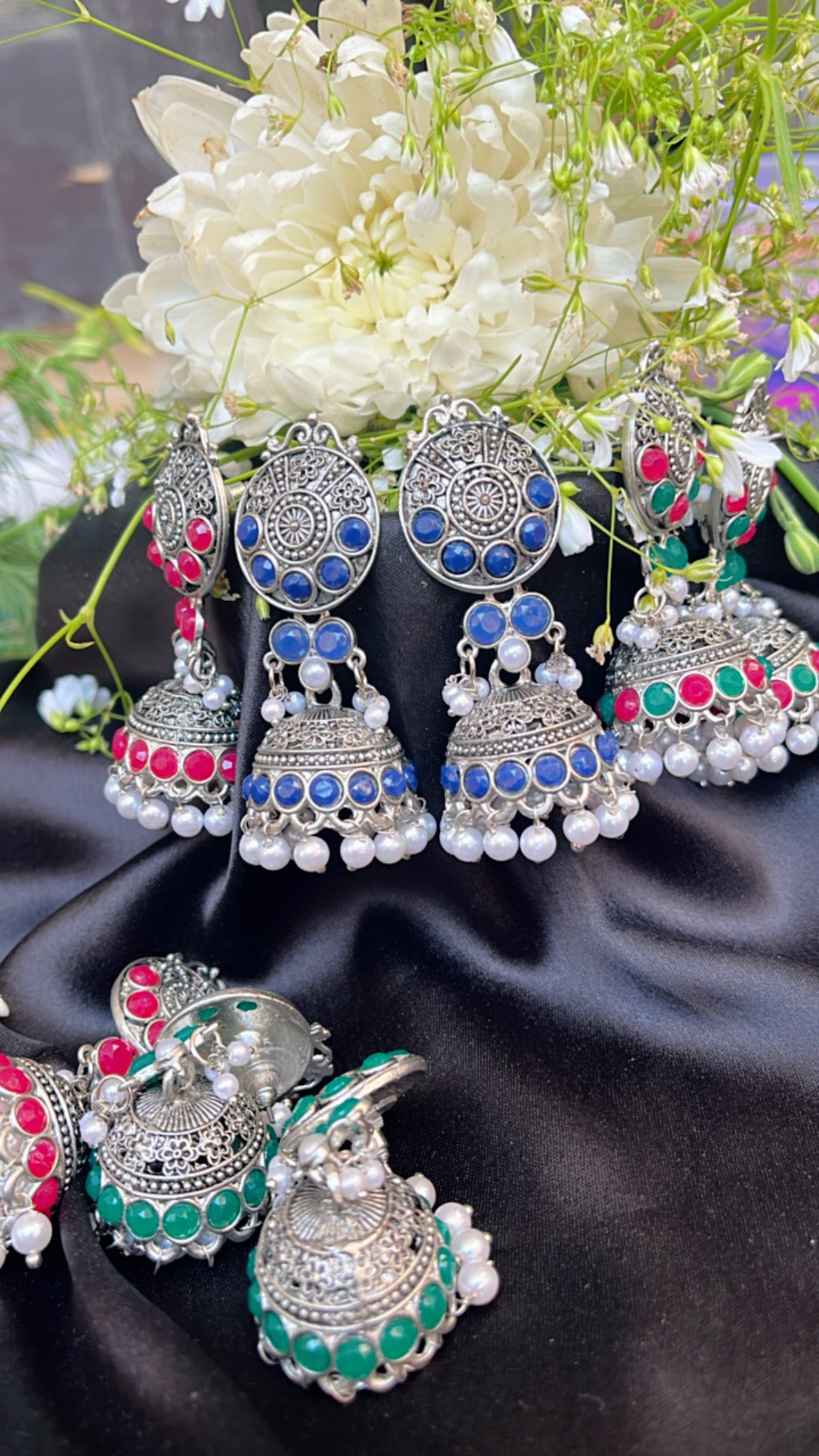 Kash Bela  Jhumka Silver Earring