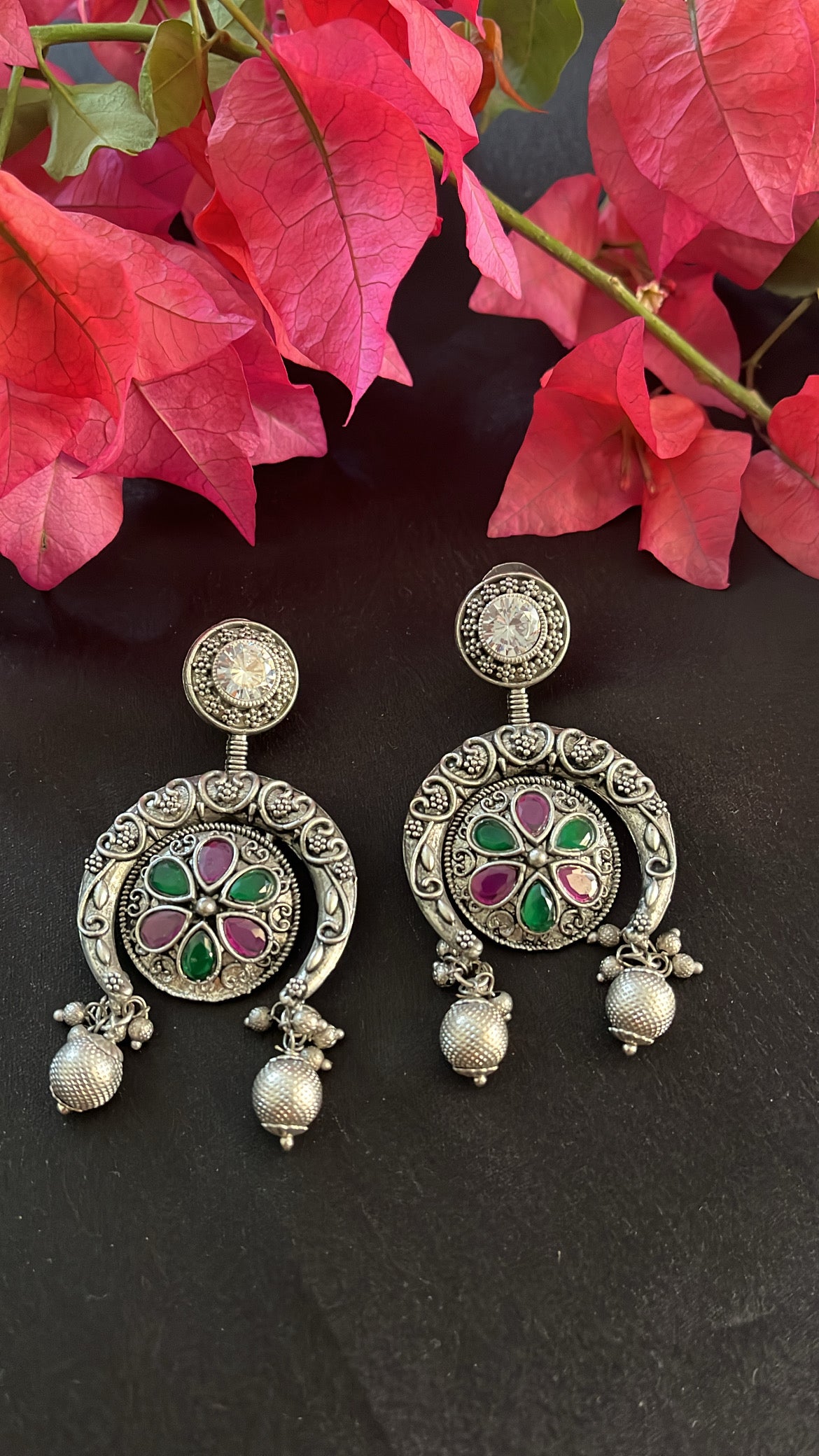 Kash Pankuri Silver Earring