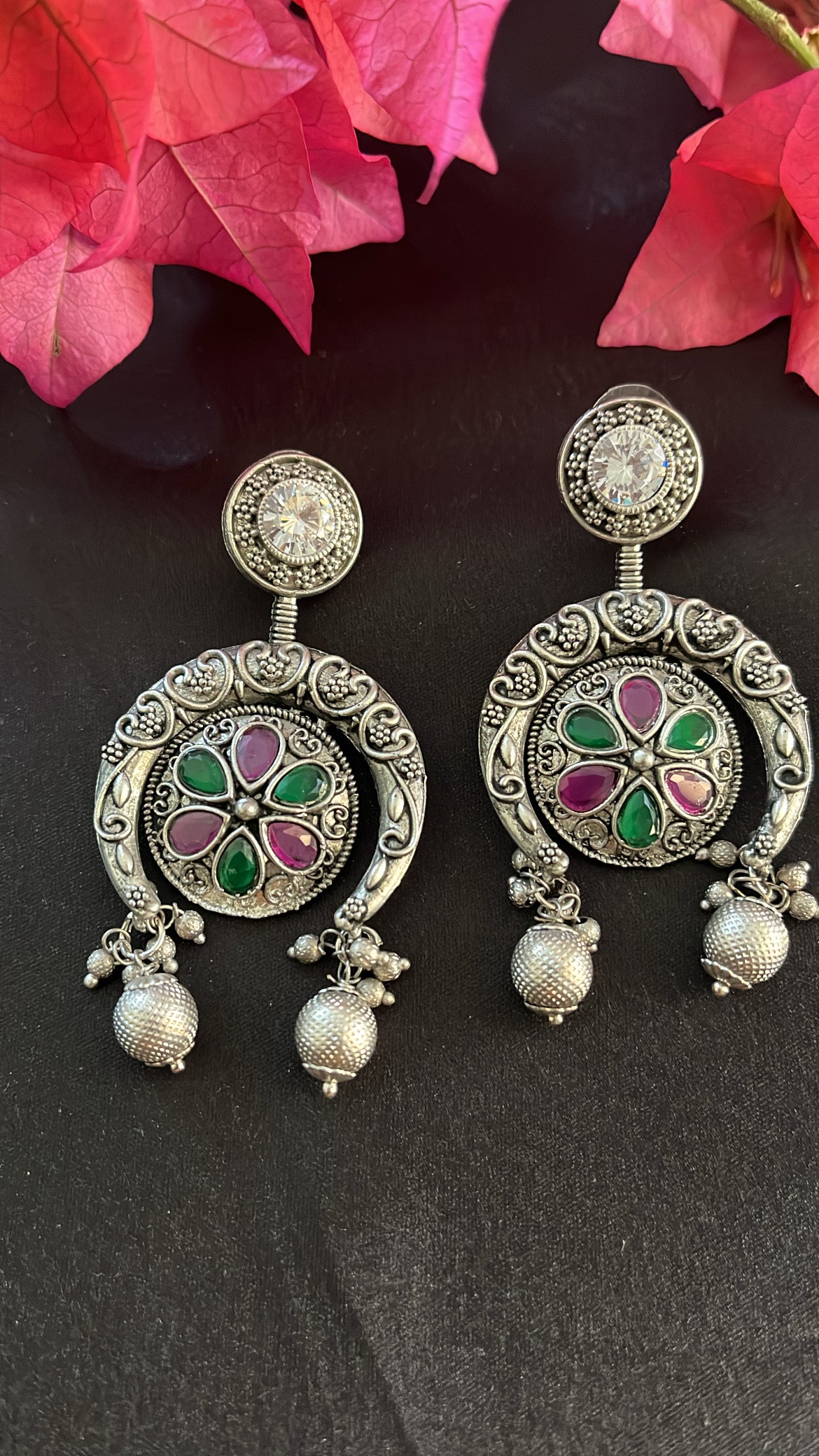 Kash Pankuri Silver Earring