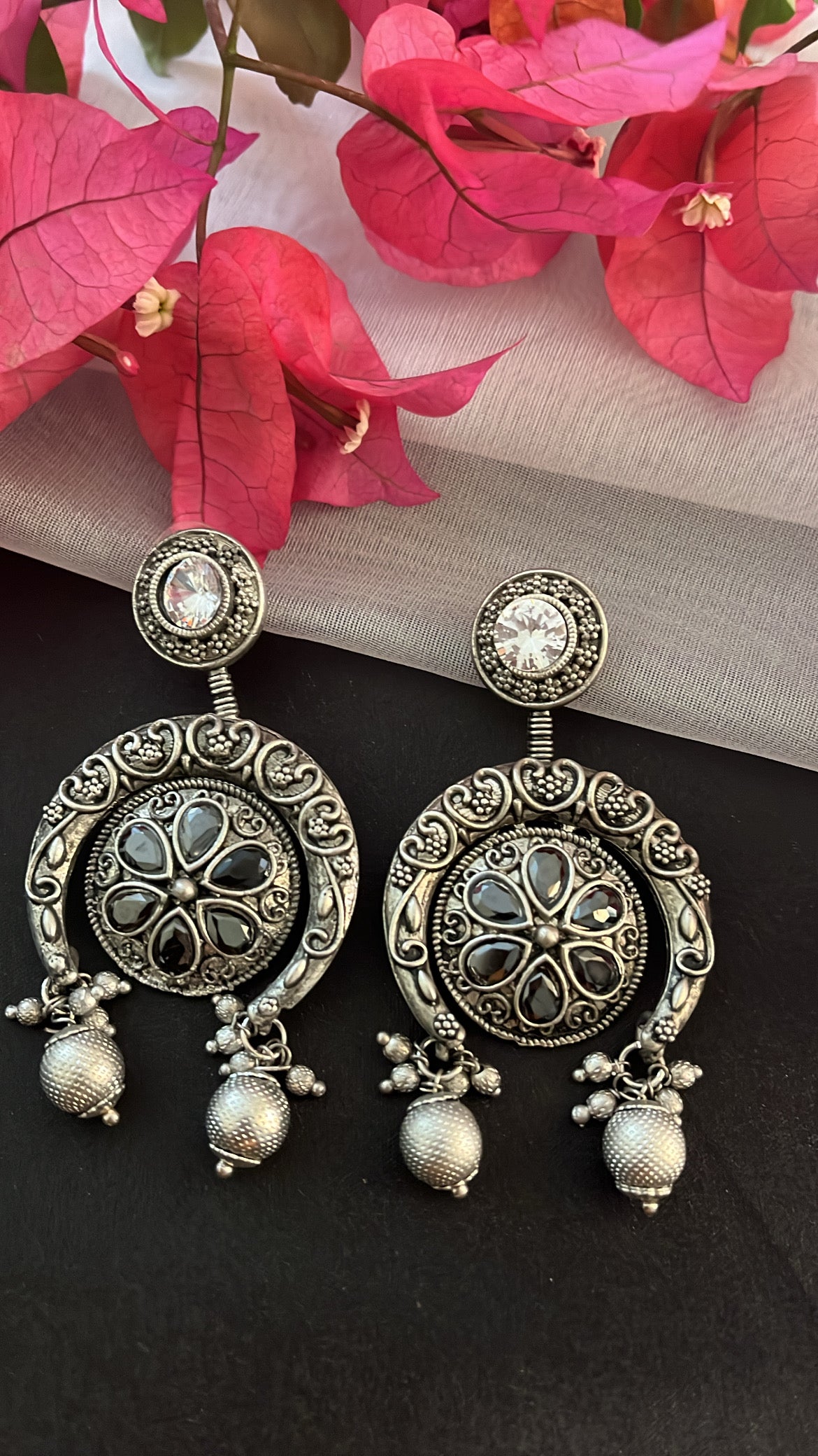 Kash Pankuri Silver Earring