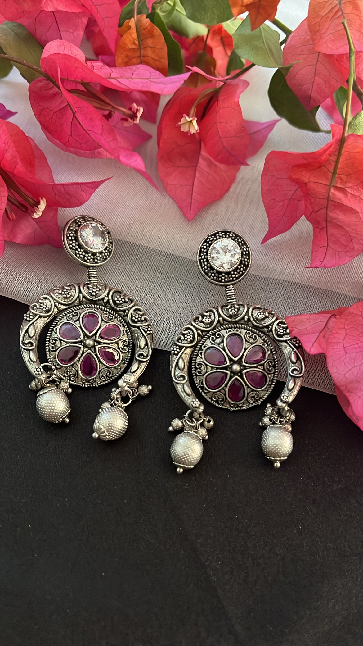 Kash Pankuri Silver Earring