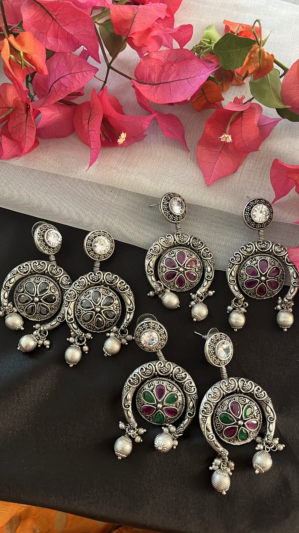 Kash Pankuri Silver Earring