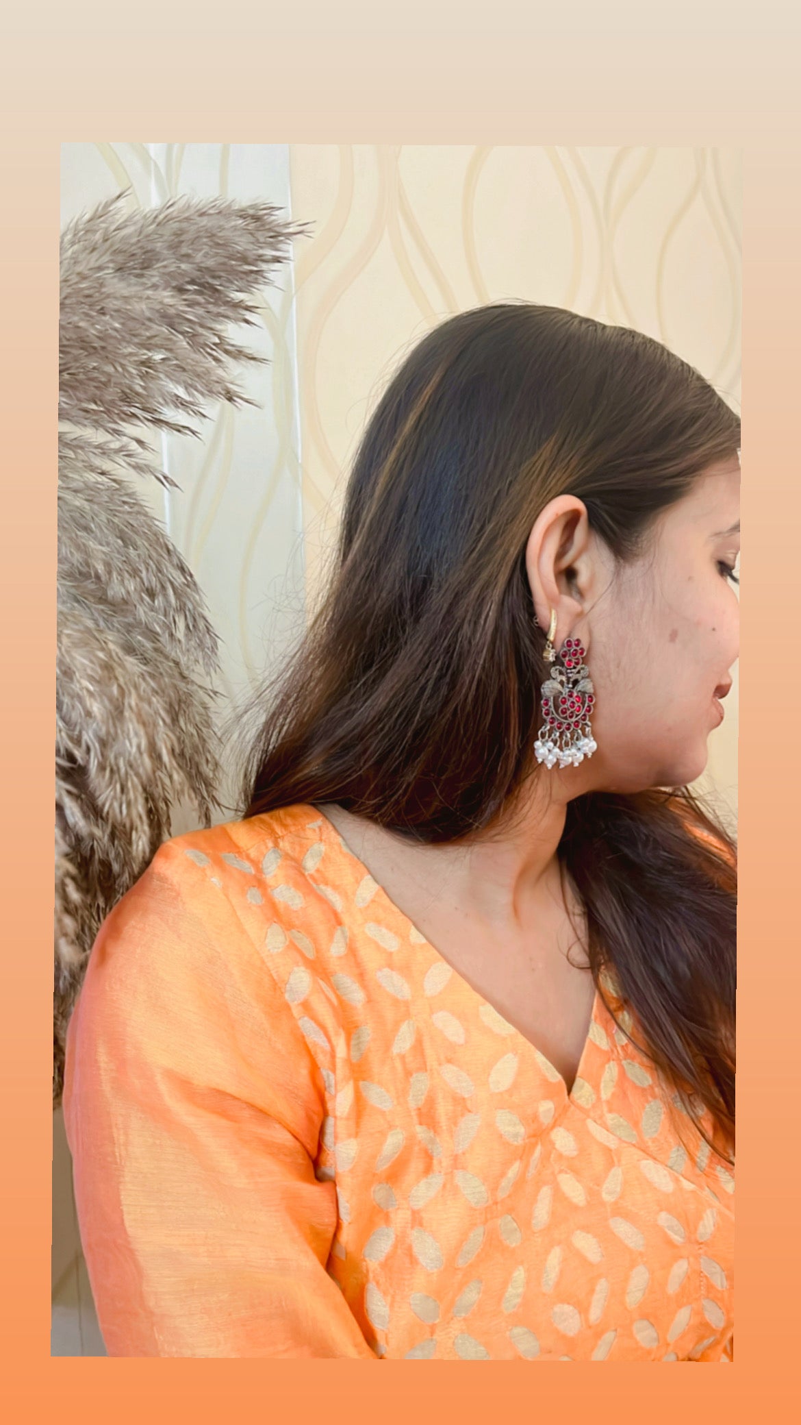 Kash Phool Silver Earring