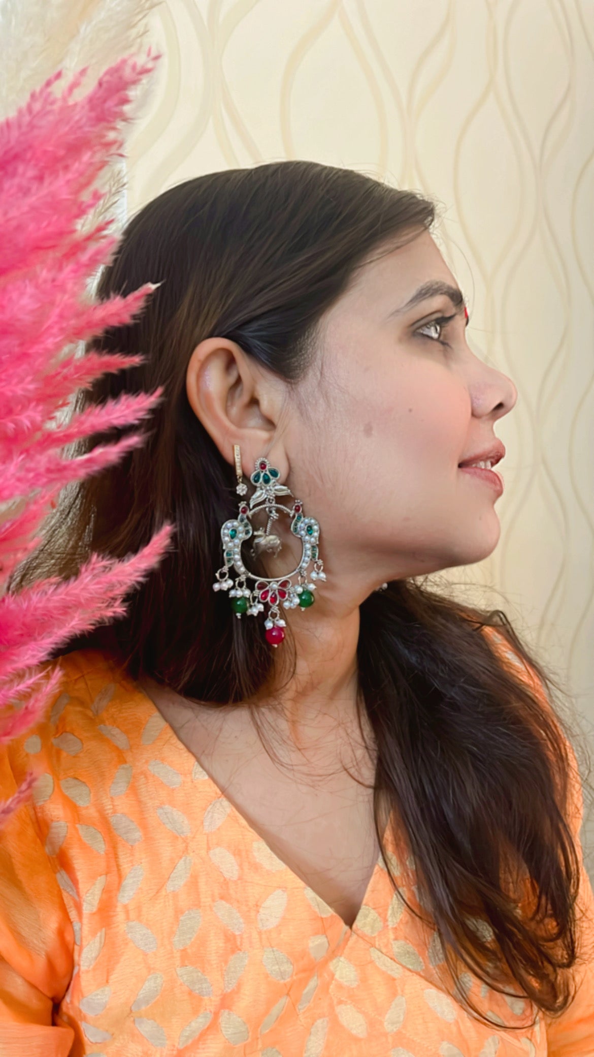 Kash Kamdhenu Silver Earring