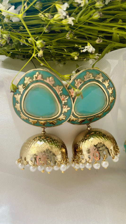 Mint Jhumka Earring