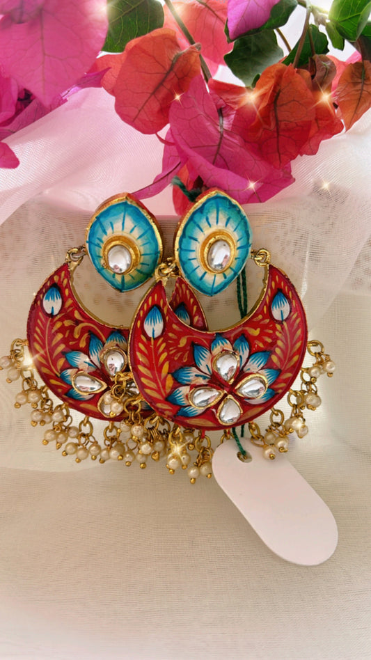 Red  Aman Ethnic Earring