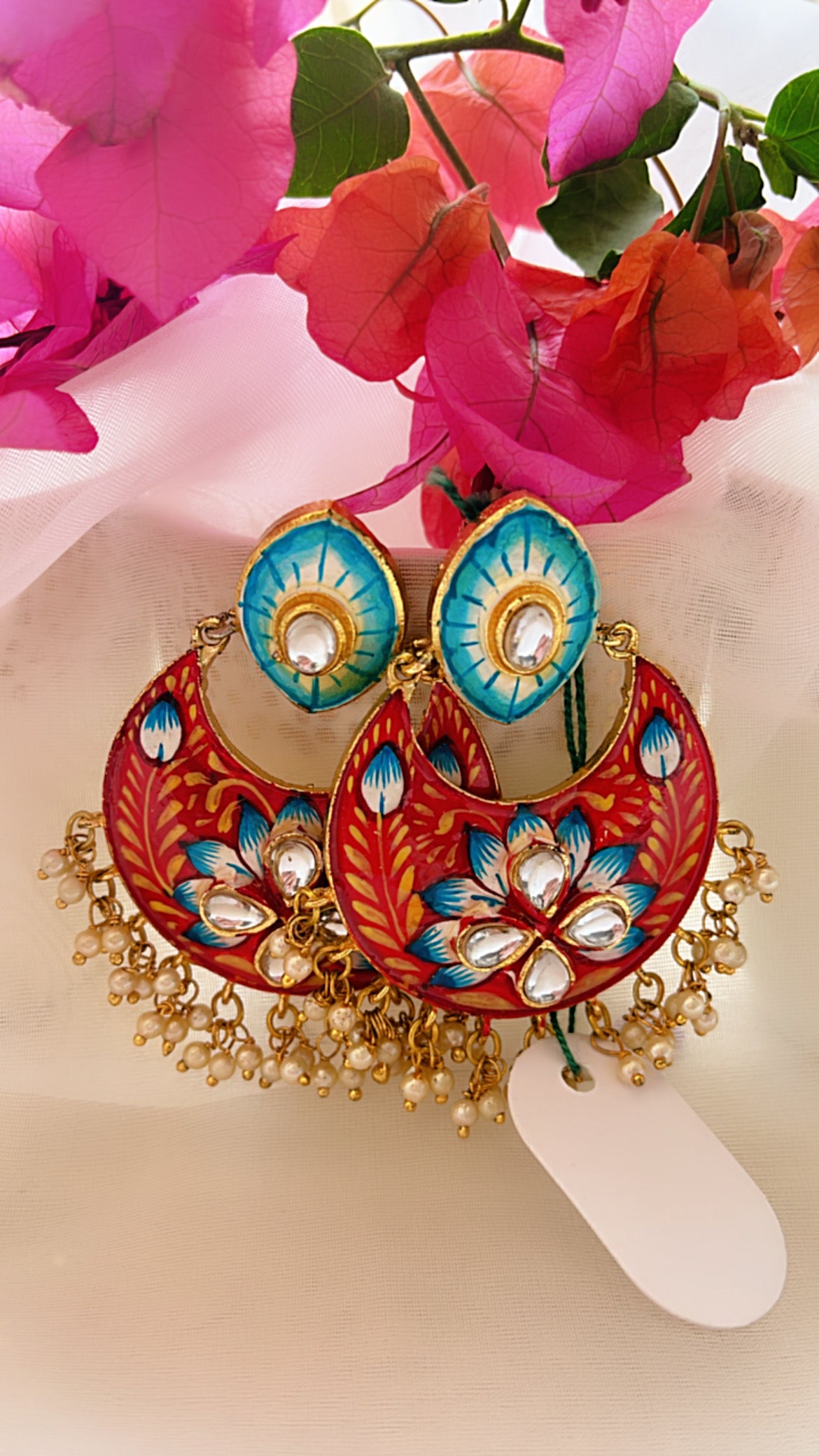 Red  Aman Ethnic Earring