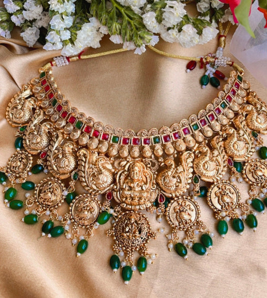 Green Aradhya Necklace Set