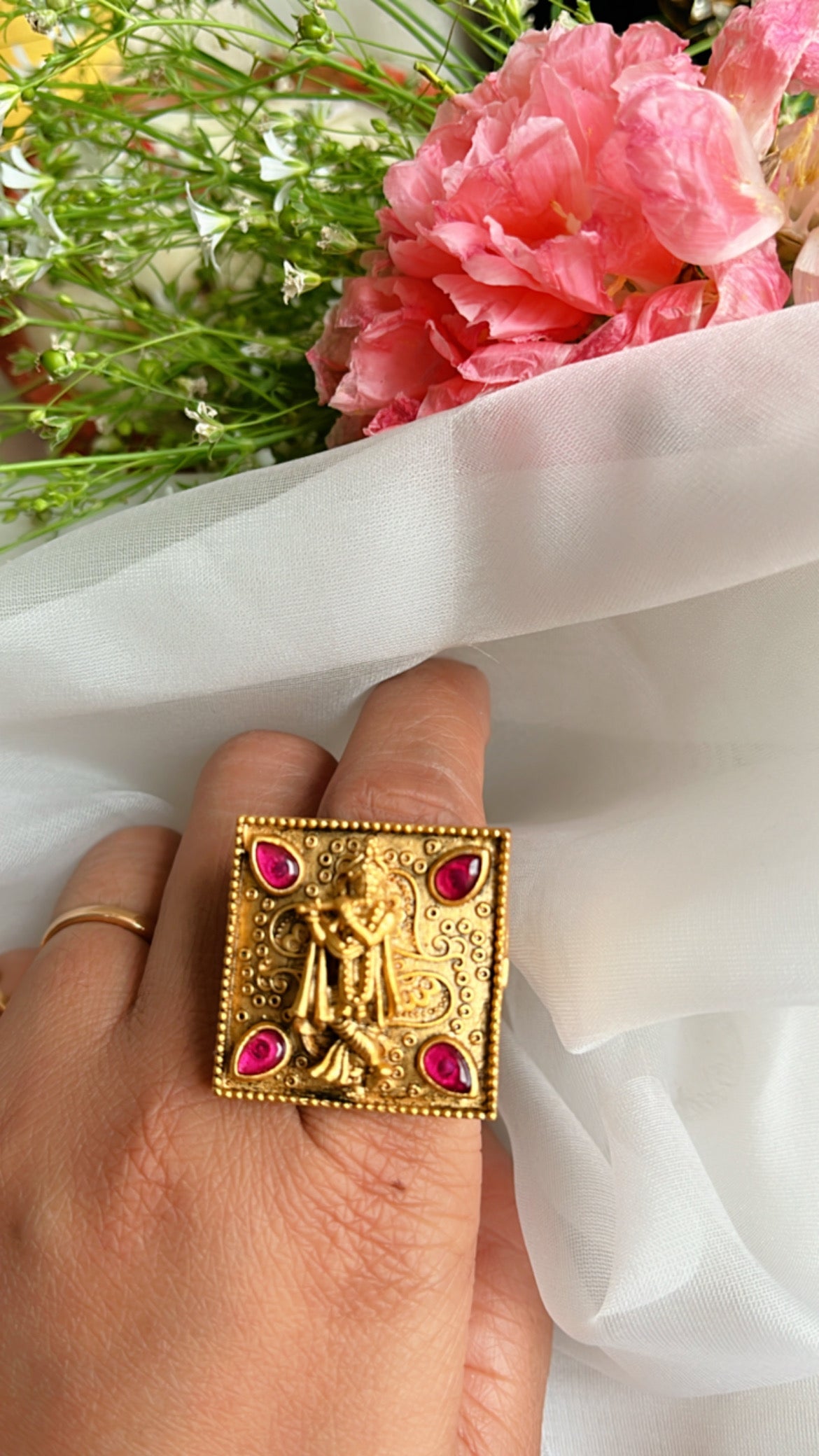 Krishna  Ruby Ring