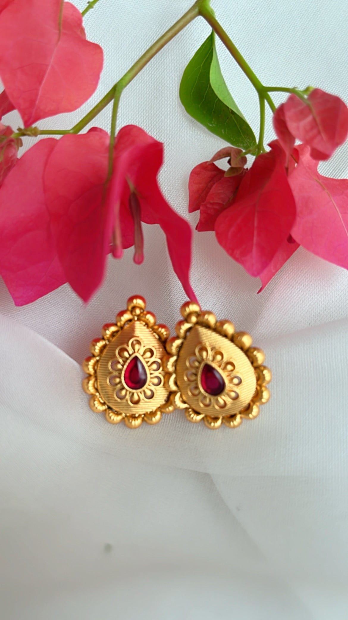 Red Tanisha Stud Earring