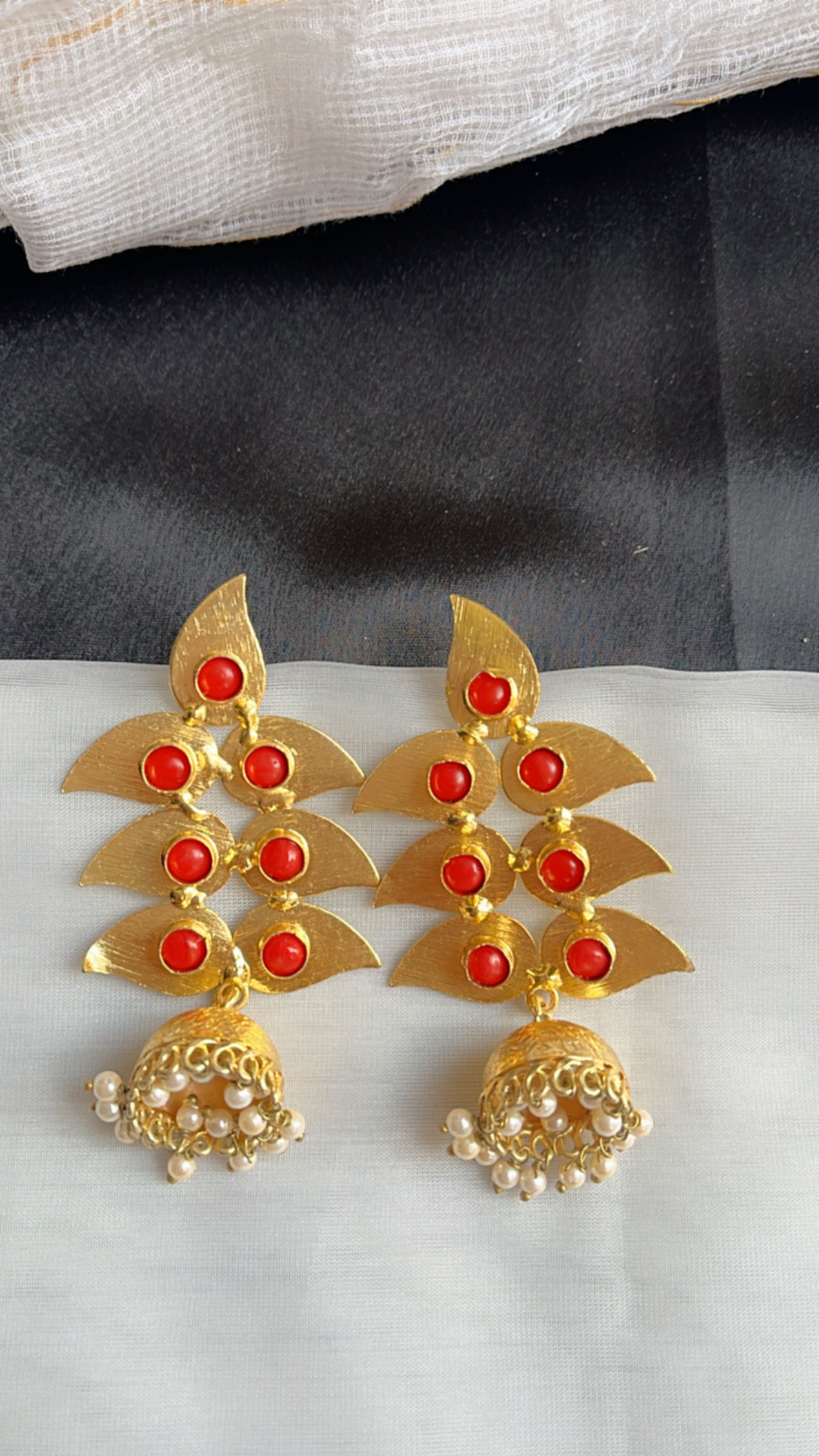 Red Prisha Ethnic Earring