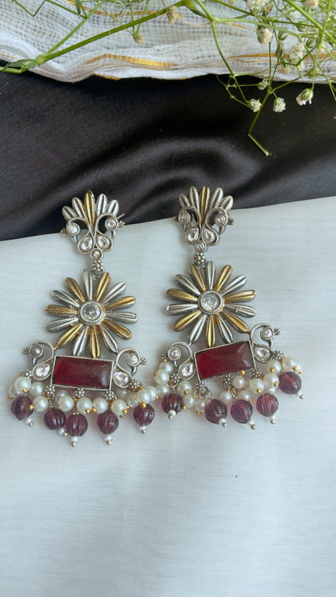 Dilkash Prachi Silver  Earring