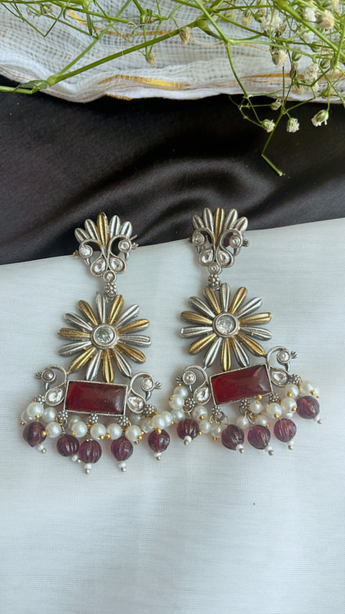 Dilkash Prachi Silver  Earring