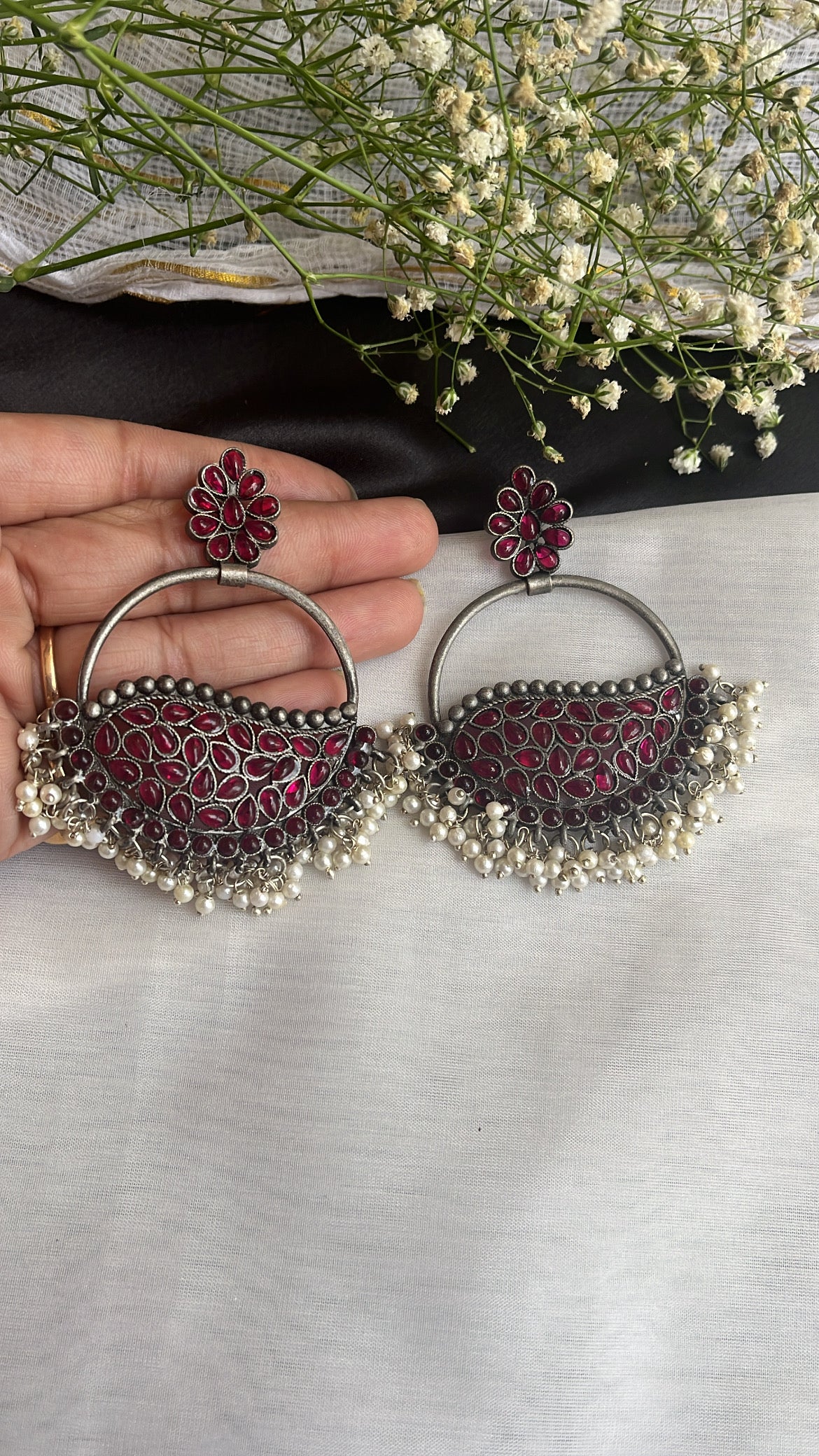 Anvi Silver Earring