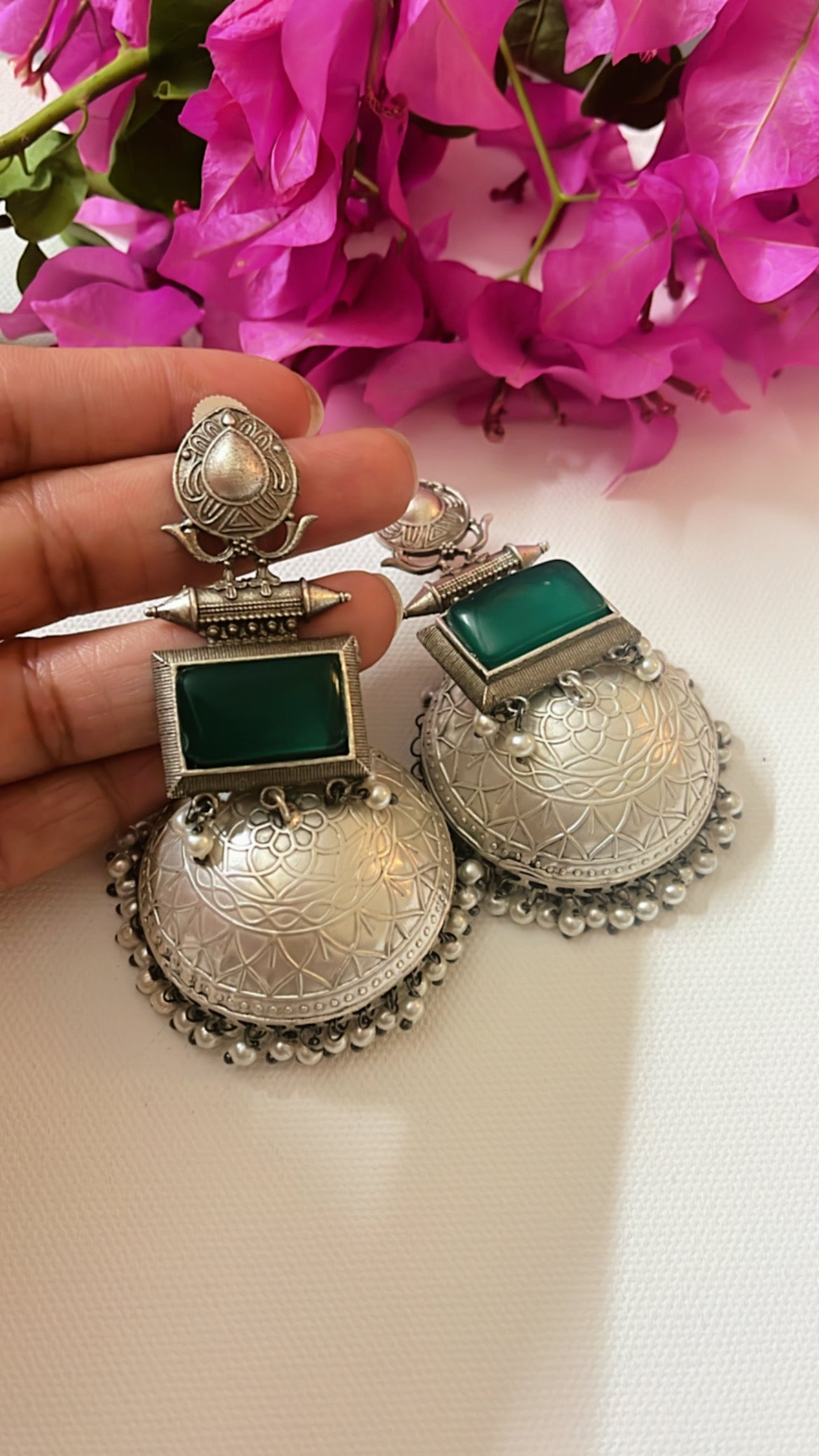 Green Mania Jhumka Earring