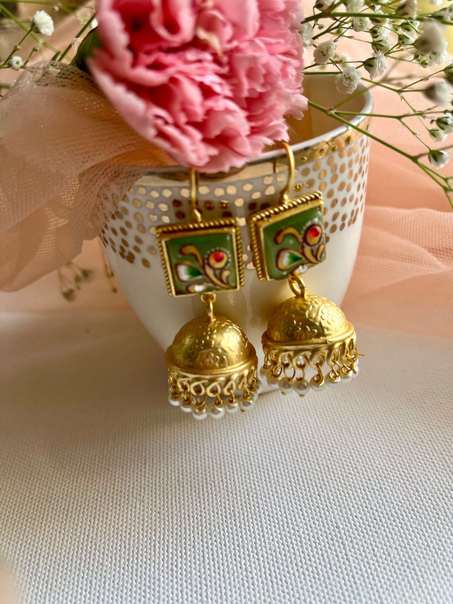 Pista Mira Jhumka Earring