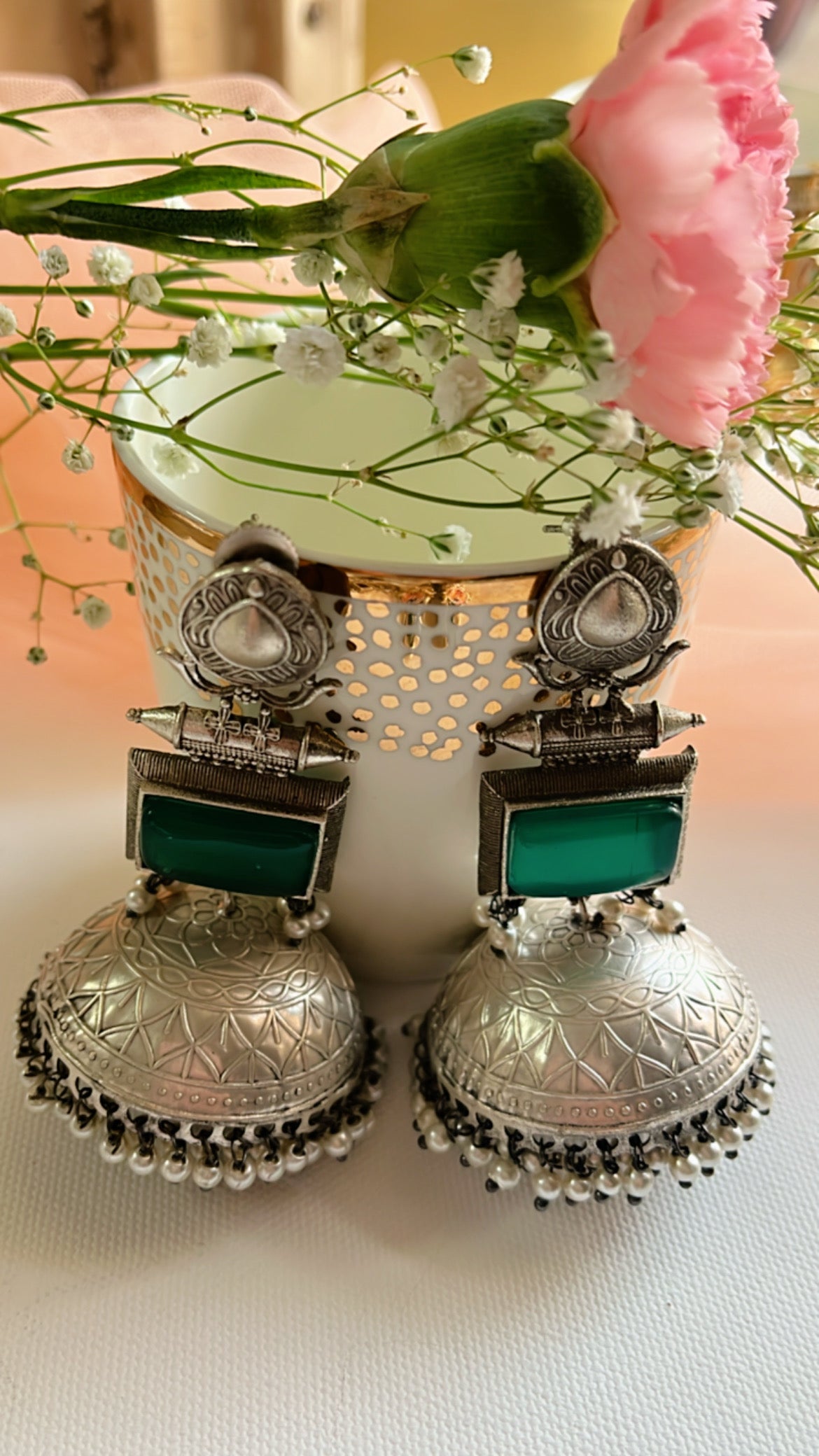 Green Mania Jhumka Earring