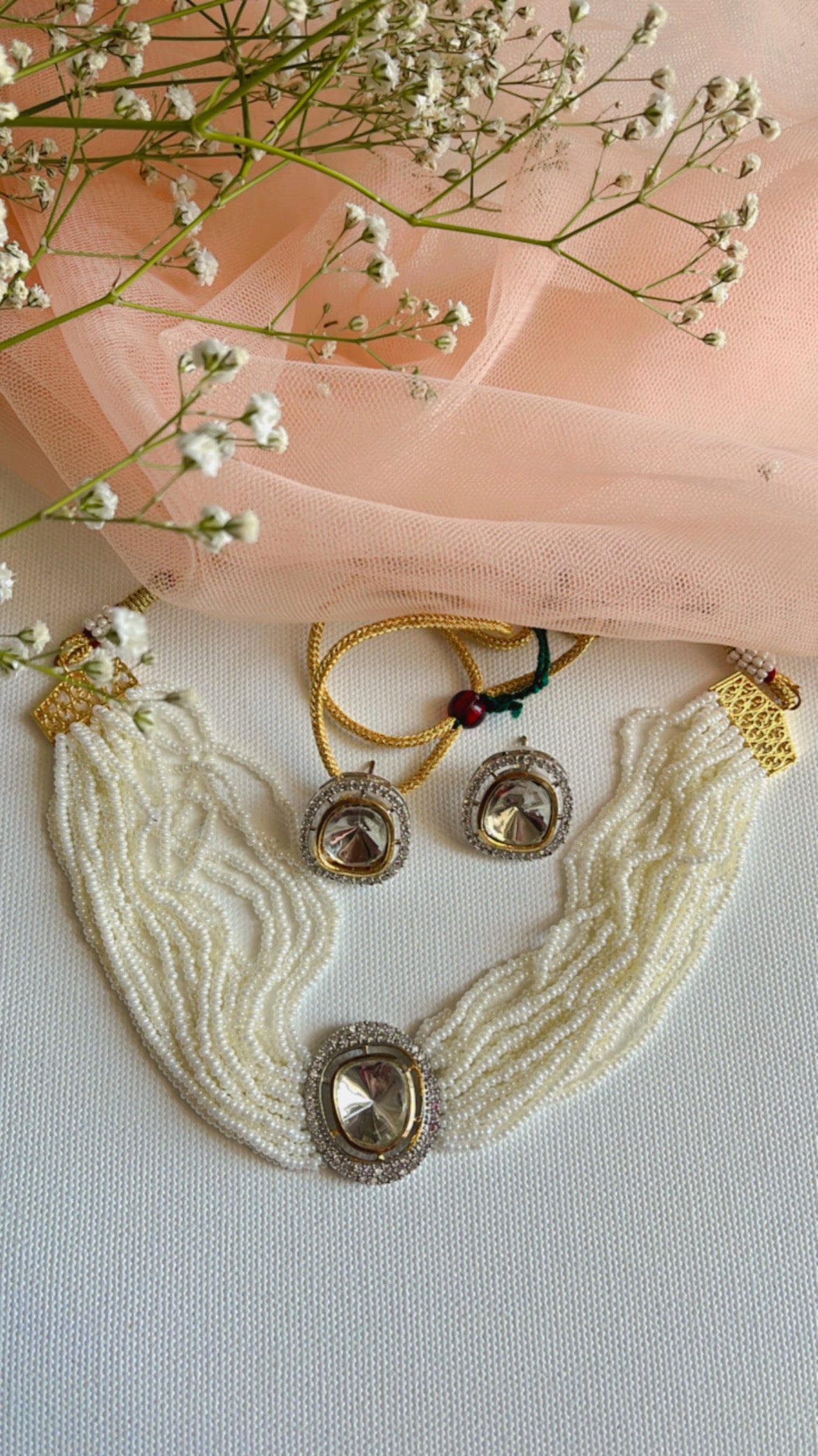 Pearl Nikasha Necklace Set