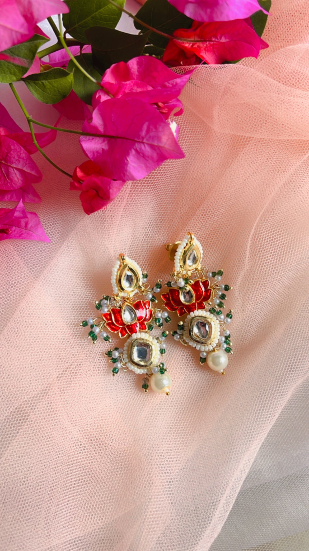 Red Naleen Earring