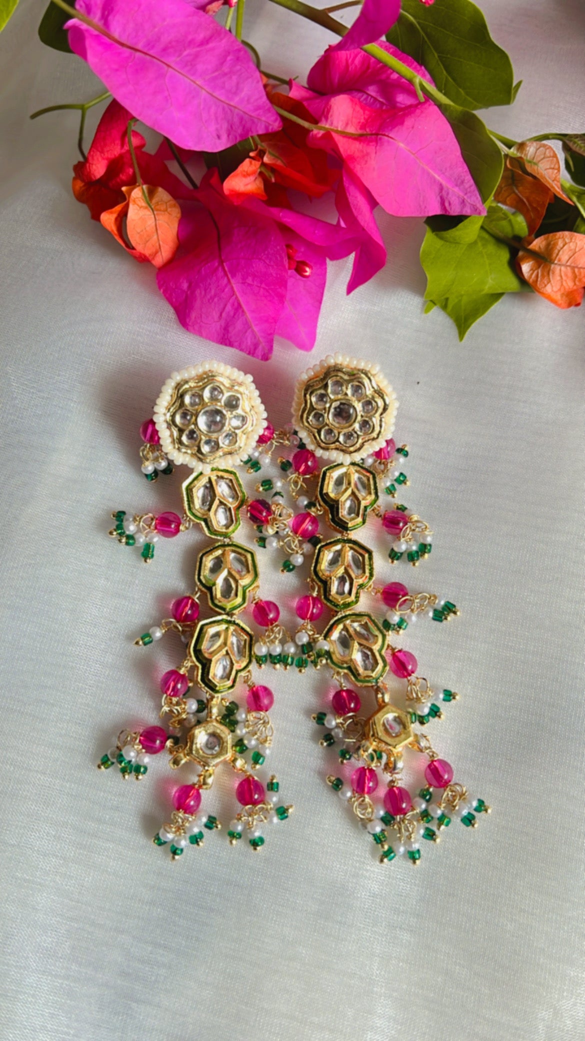 Pink Takshavi Earring