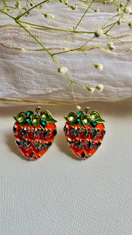 Orange Strawberry Earring