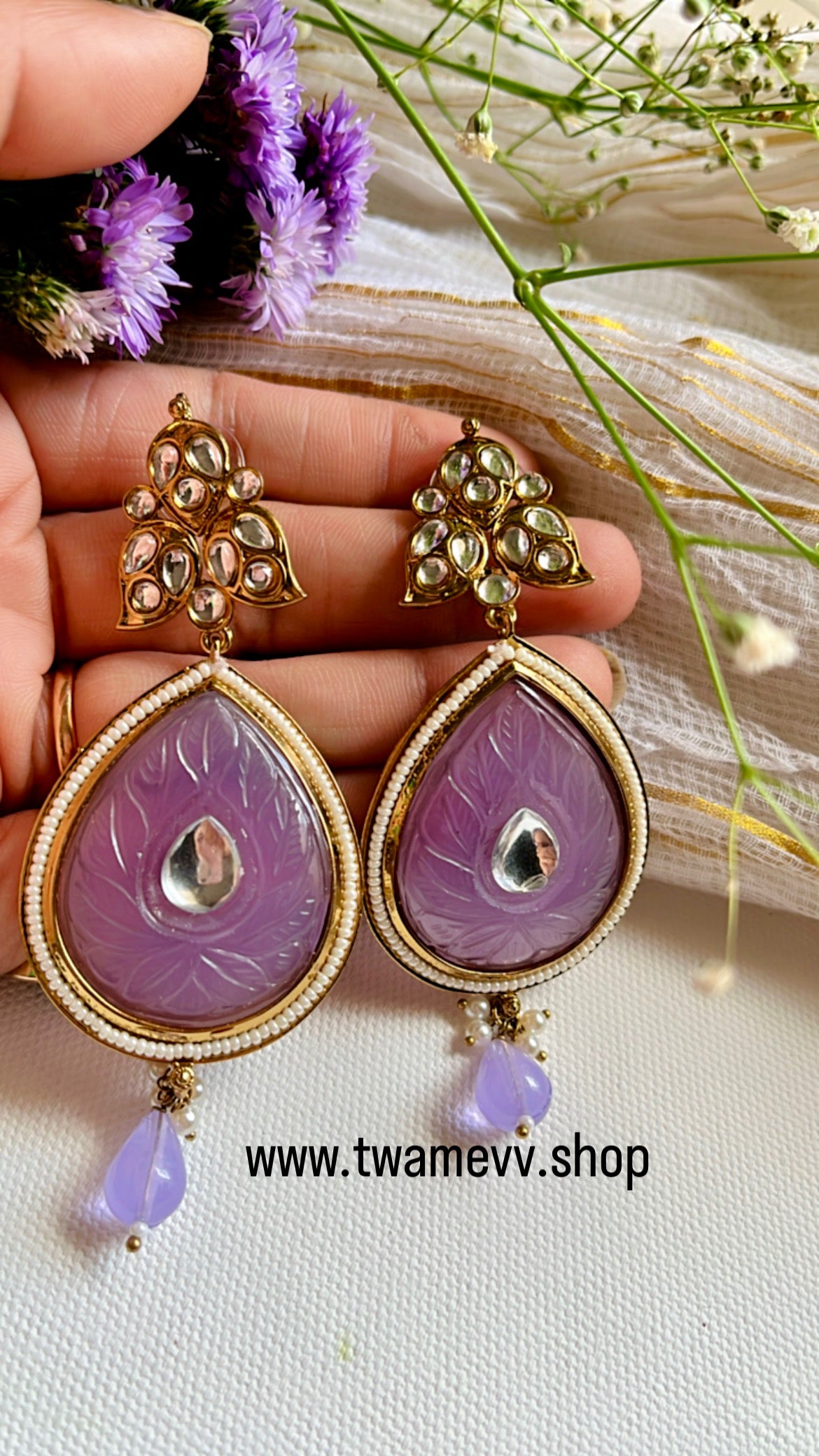 Purple Sharni Earring